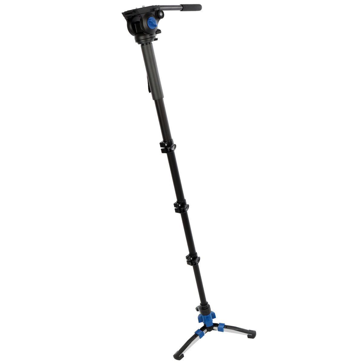 Video-Monopod mit Fluid-Kopf & Standspinne – 185cm Höhe, leicht & stabil, inkl. Tasche