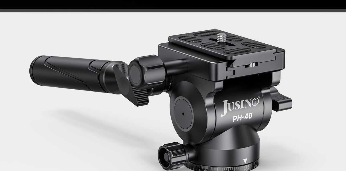 JUSINO Profi Aluminium Fluid-Videoneiger bis 3kg Tragkraft PH-40