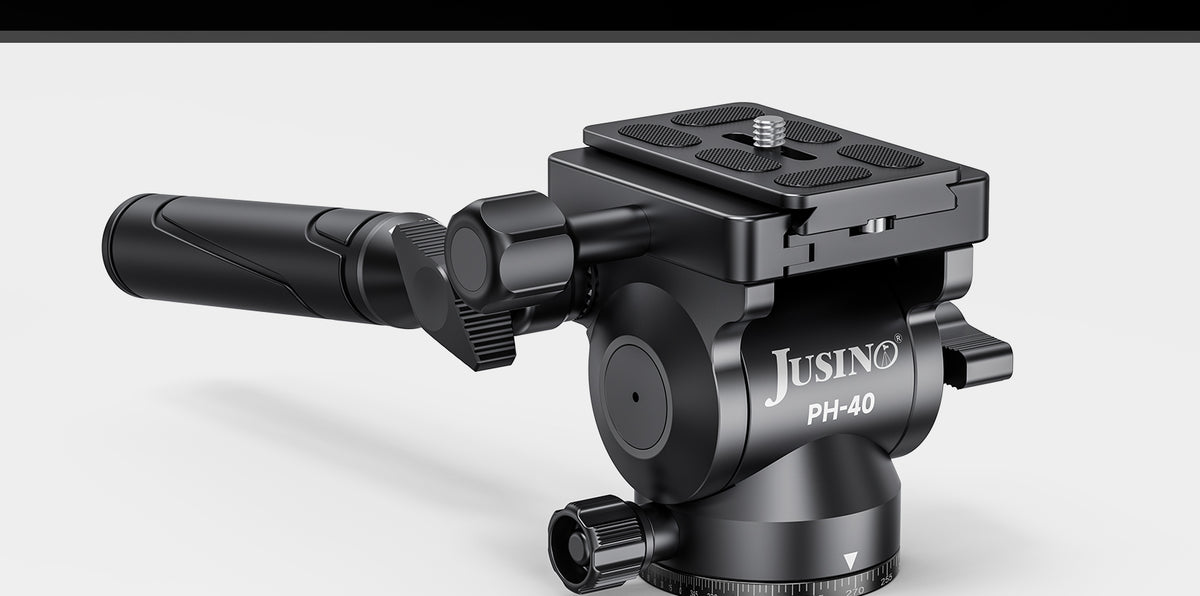 JUSINO Profi Aluminium Fluid-Videoneiger bis 3kg Tragkraft PH-40