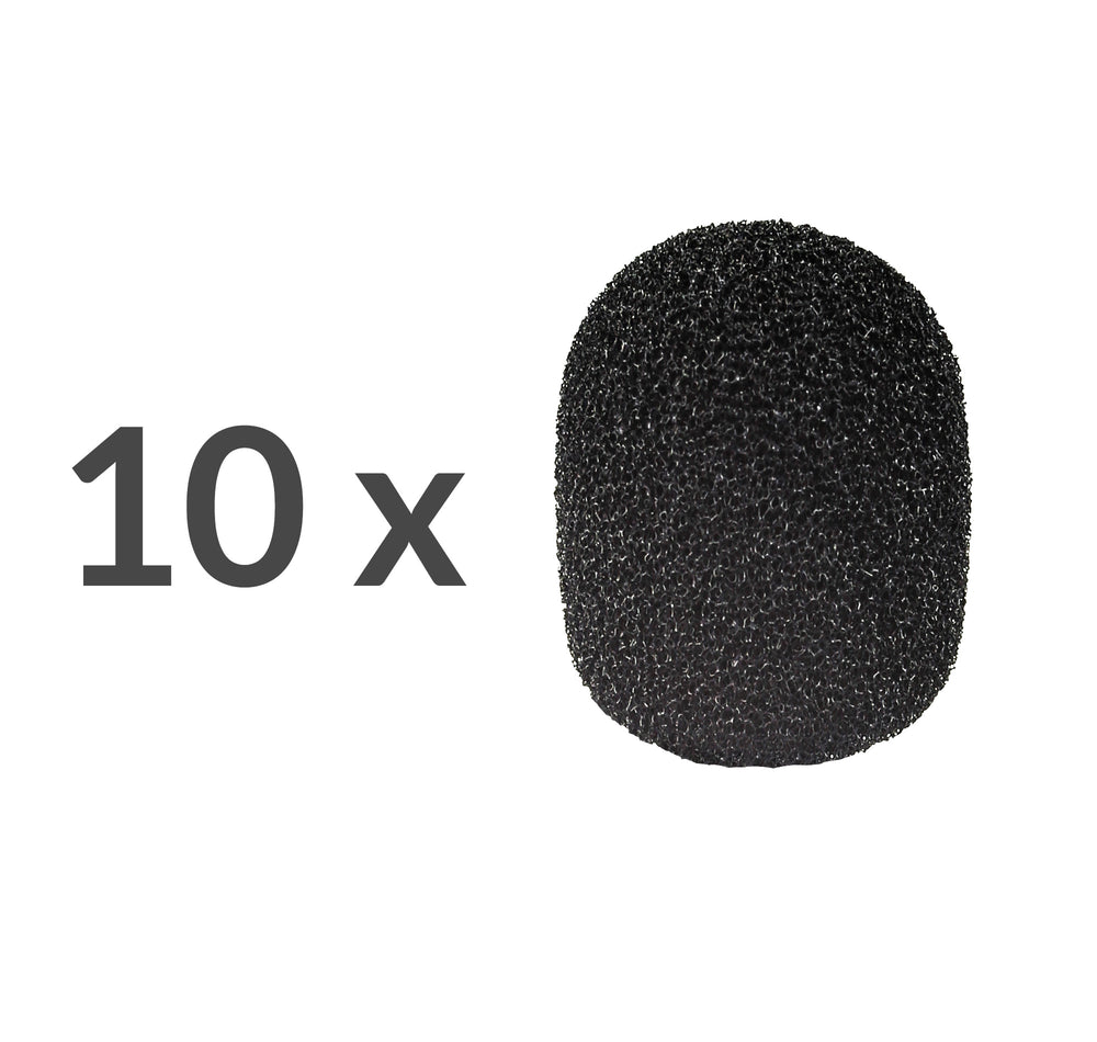 Mikrofon Schaumstoff Schutz für z.B. Lavalier-Mikrofone 10er Pack