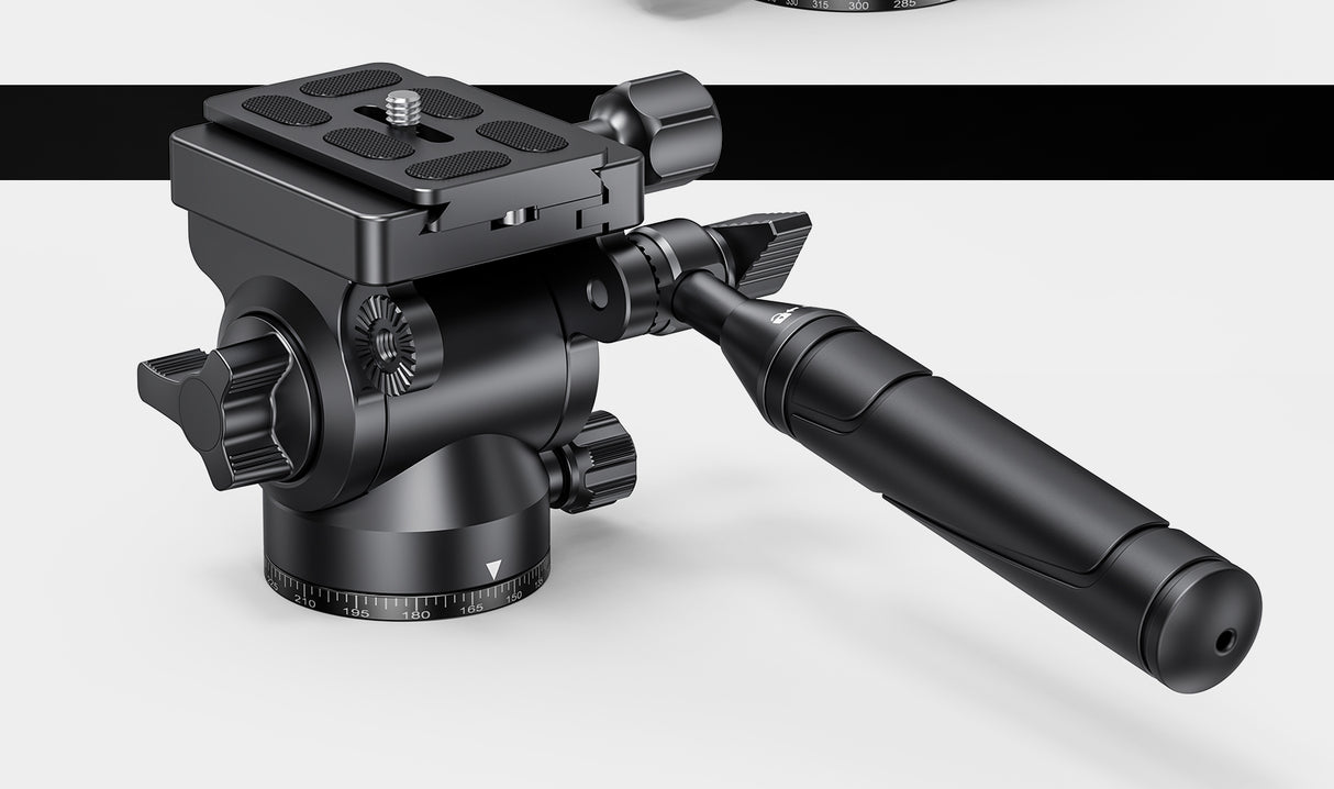 JUSINO Profi Aluminium Fluid-Videoneiger bis 3kg Tragkraft PH-40