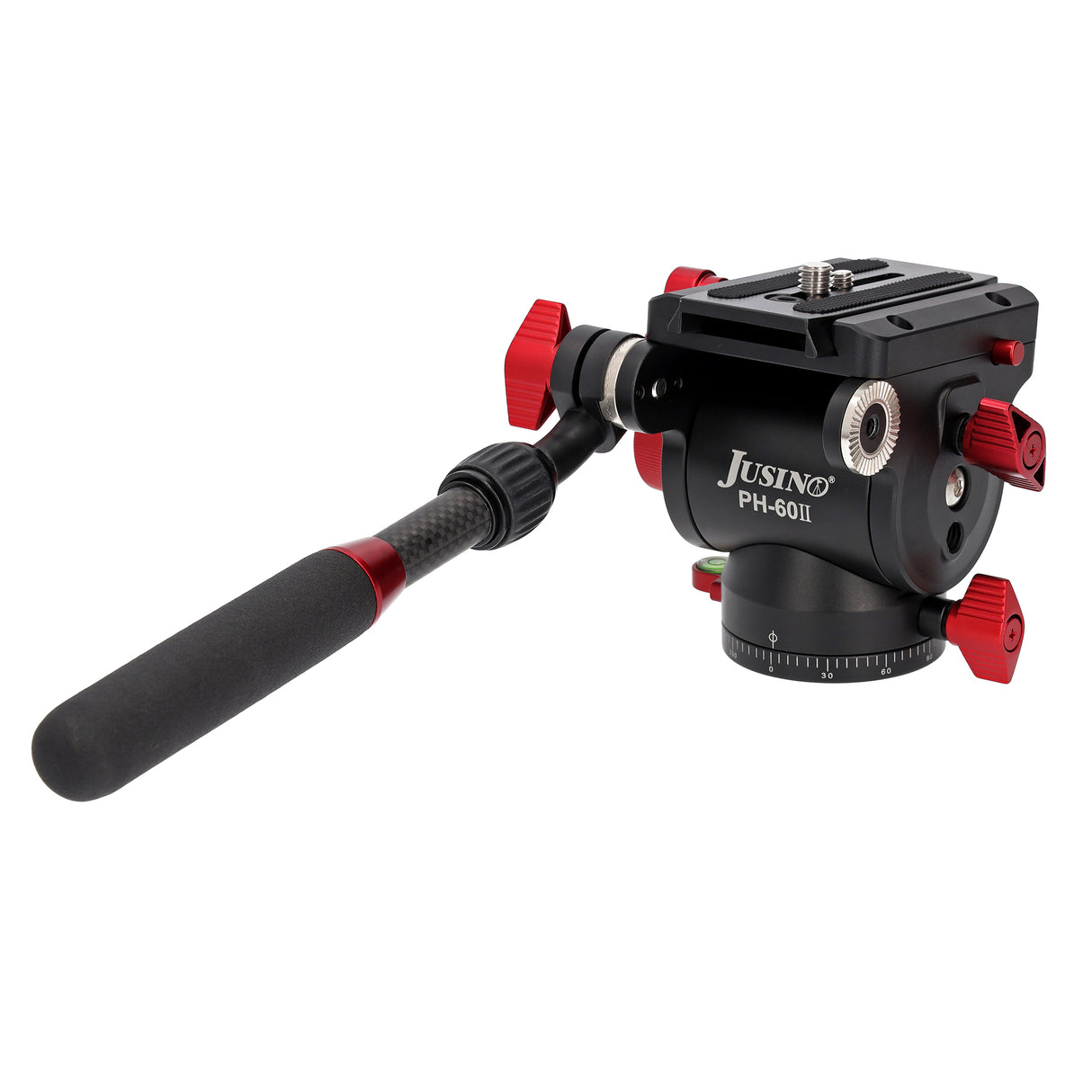 JUSINO Profi Alu Fluid-Videoneiger variabler Führungshebel bis 10kg Tragkraft PH-60 II