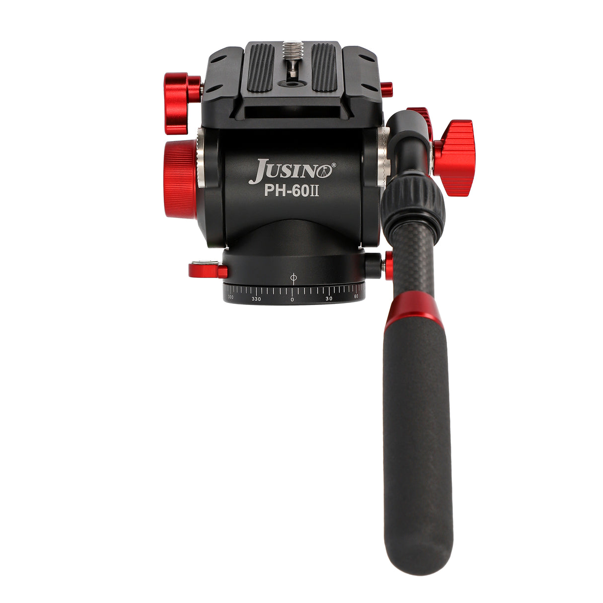 JUSINO Profi Alu Fluid-Videoneiger variabler Führungshebel bis 10kg Tragkraft PH-60 II