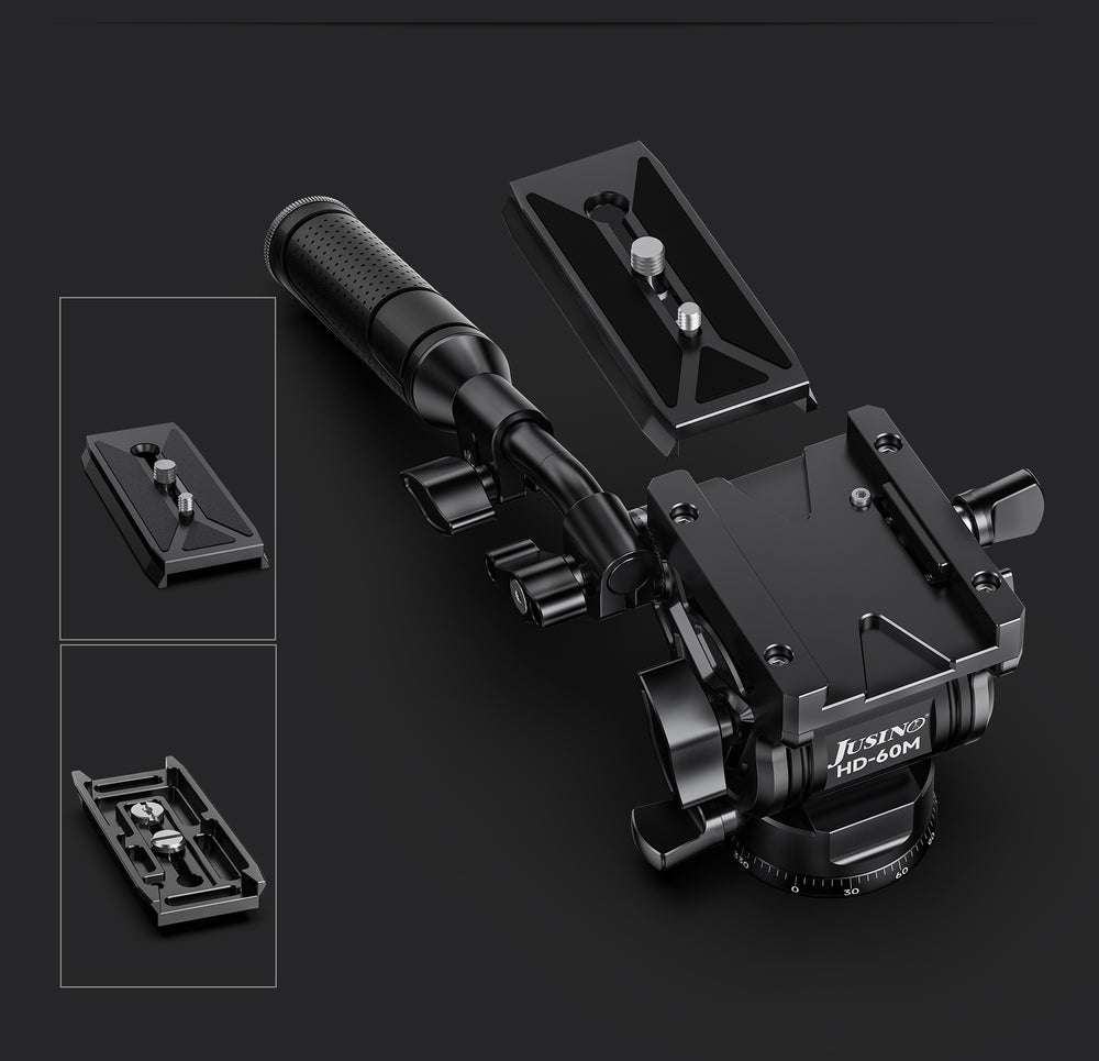 JUSINO Hydraulik Präzisions-Videoneiger 15kg Tragkraft HD-60M