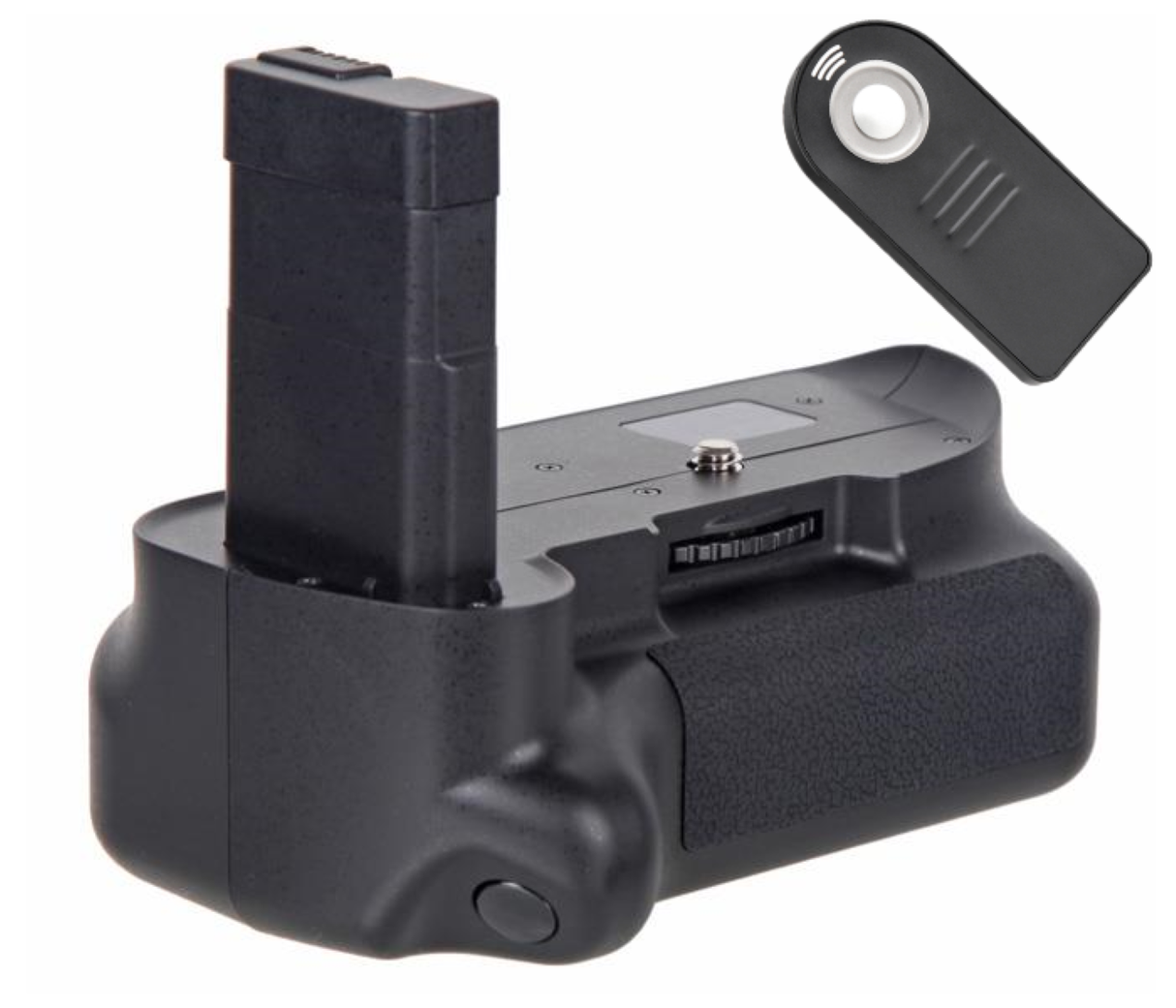 Batteriegriff für Nikon D5100 D5200 mit IR-Fernauslöser Betrieb mit bis zu 2 Akkus Hochformat