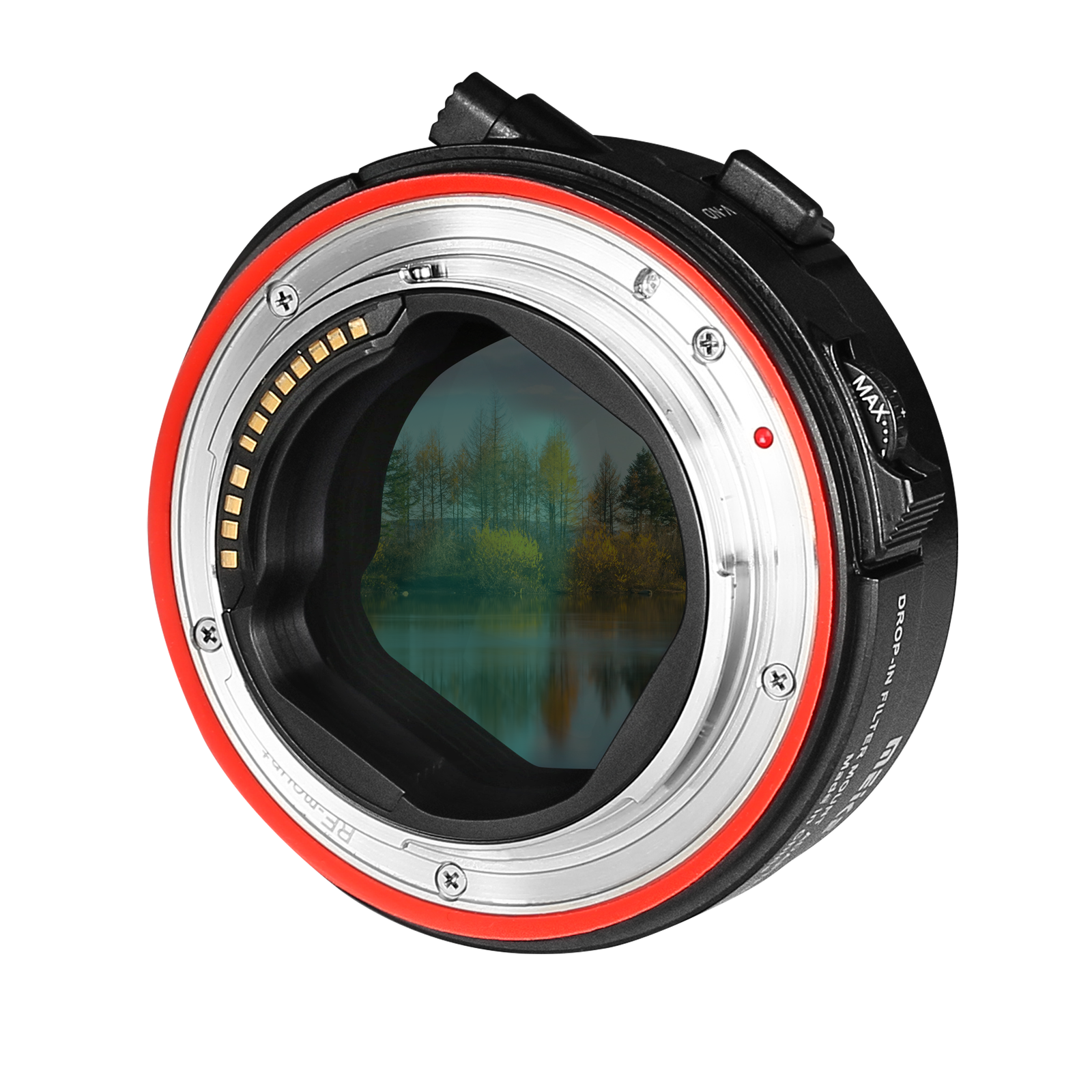 MK-EFTR-C Canon EF auf EOS R Adapter mit Variablem ND Filter und Clear Filter AF Blendensteuerung