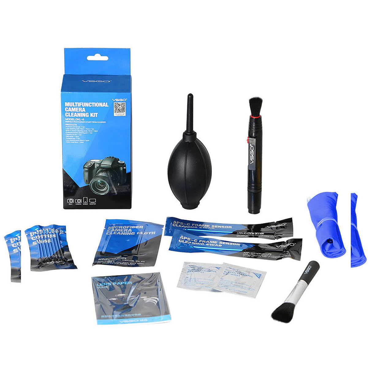 VSGO Kamera Reinigungsset DKL-6 Komplettset für Kamera, Linse & Sensor