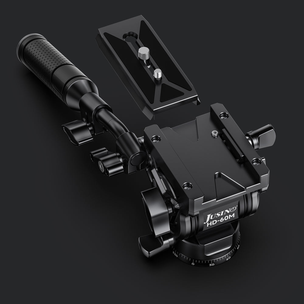 JUSINO Hydraulik Präzisions-Videoneiger 15kg Tragkraft HD-60M