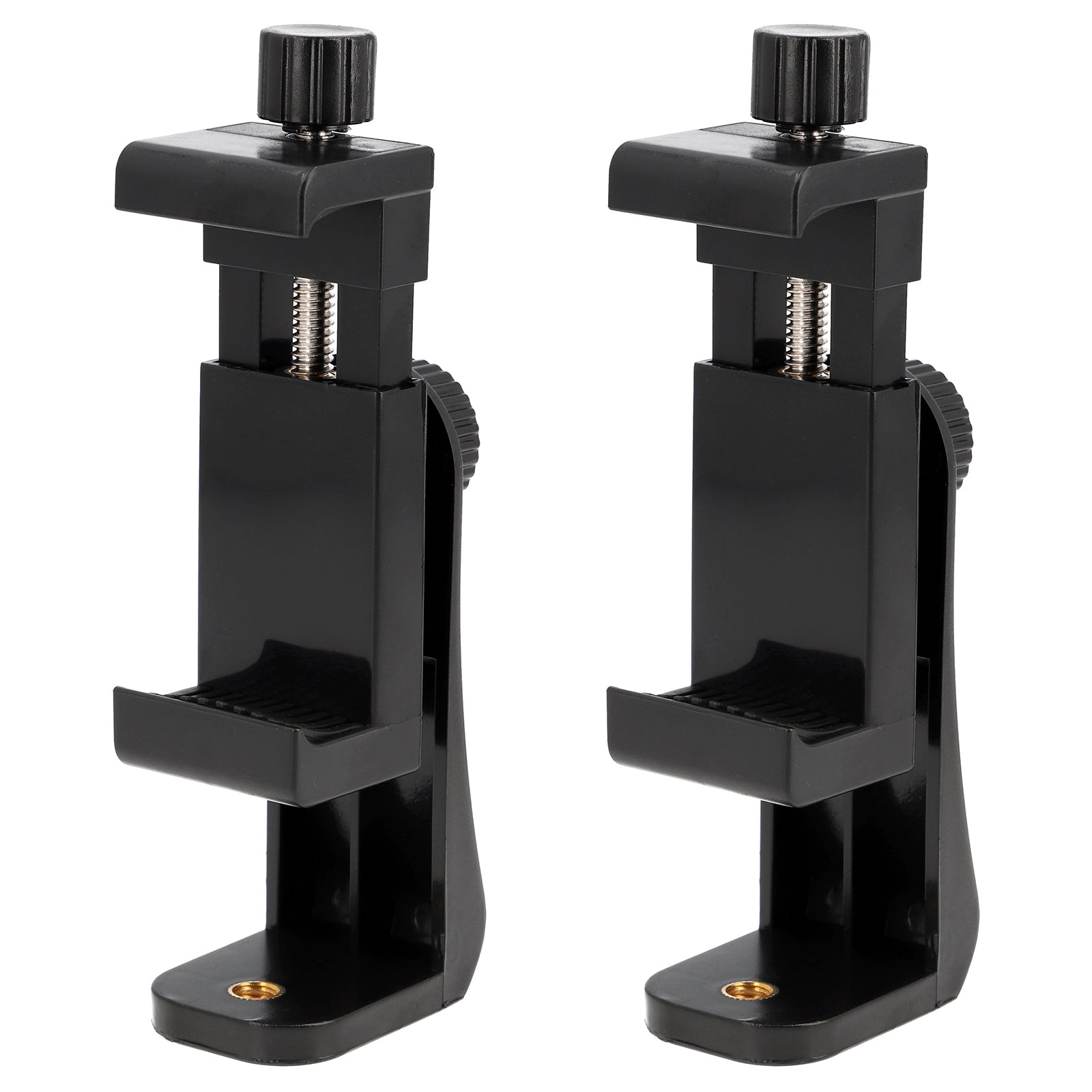 2er Set Universal Smartphone Halterung – Handy Stativadapter mit 1/4 Zoll, Blitzschuh & Schraubklemme für Vlogging, Streaming & Fotografie