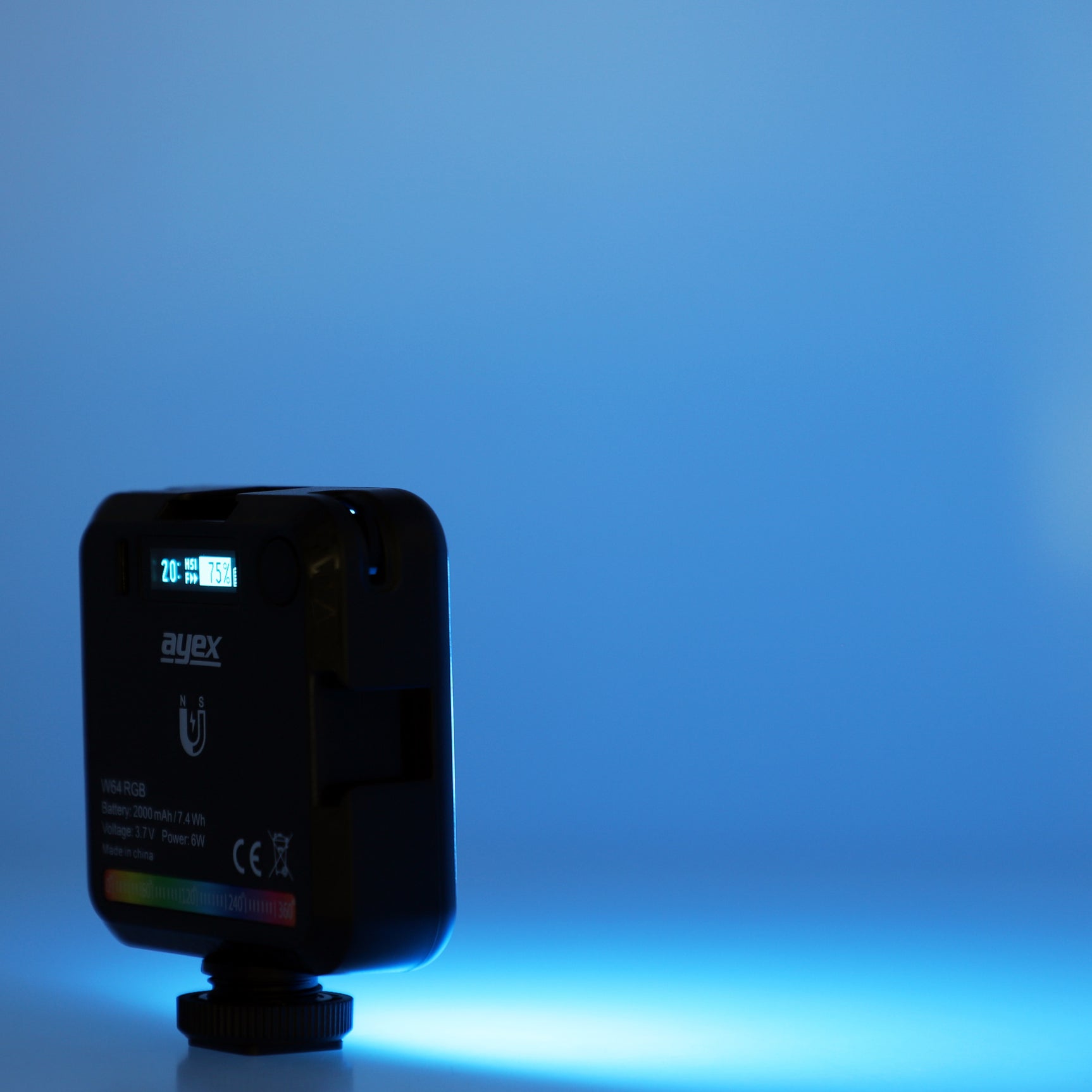 RGB Videoleuchte einstellbare Helligkeit 20 kreative Lichteffekte W64 RGB