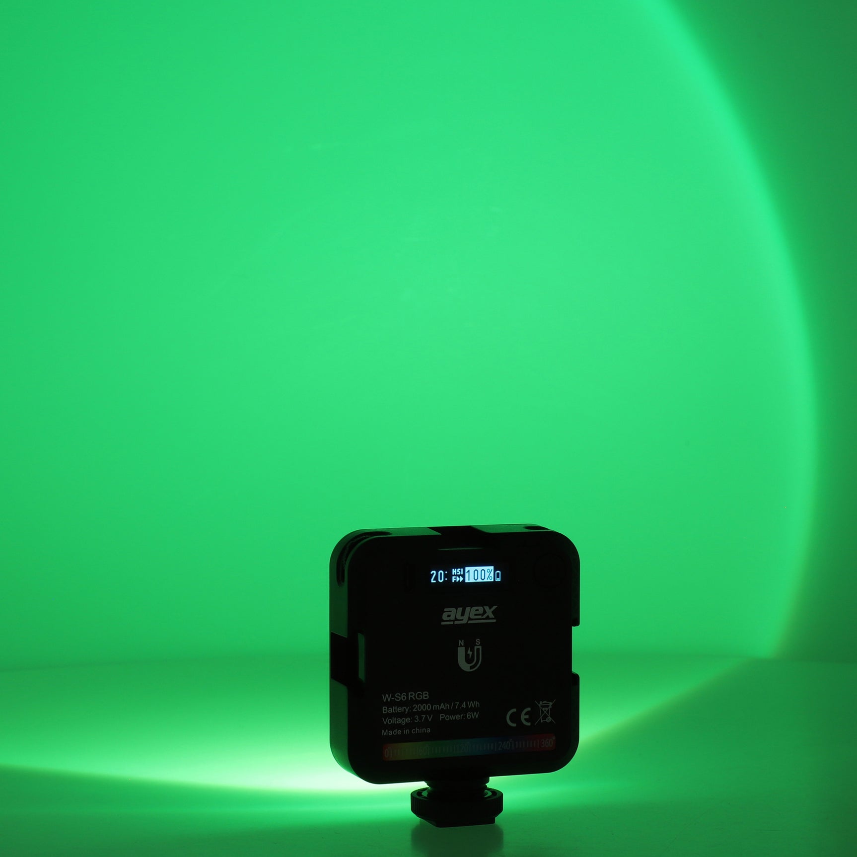 ayex RGB LED Ambiente Light 45 hocheffektiven Lichtperlen 2000mAh Akku wiederaufladbar Type-C W-S6