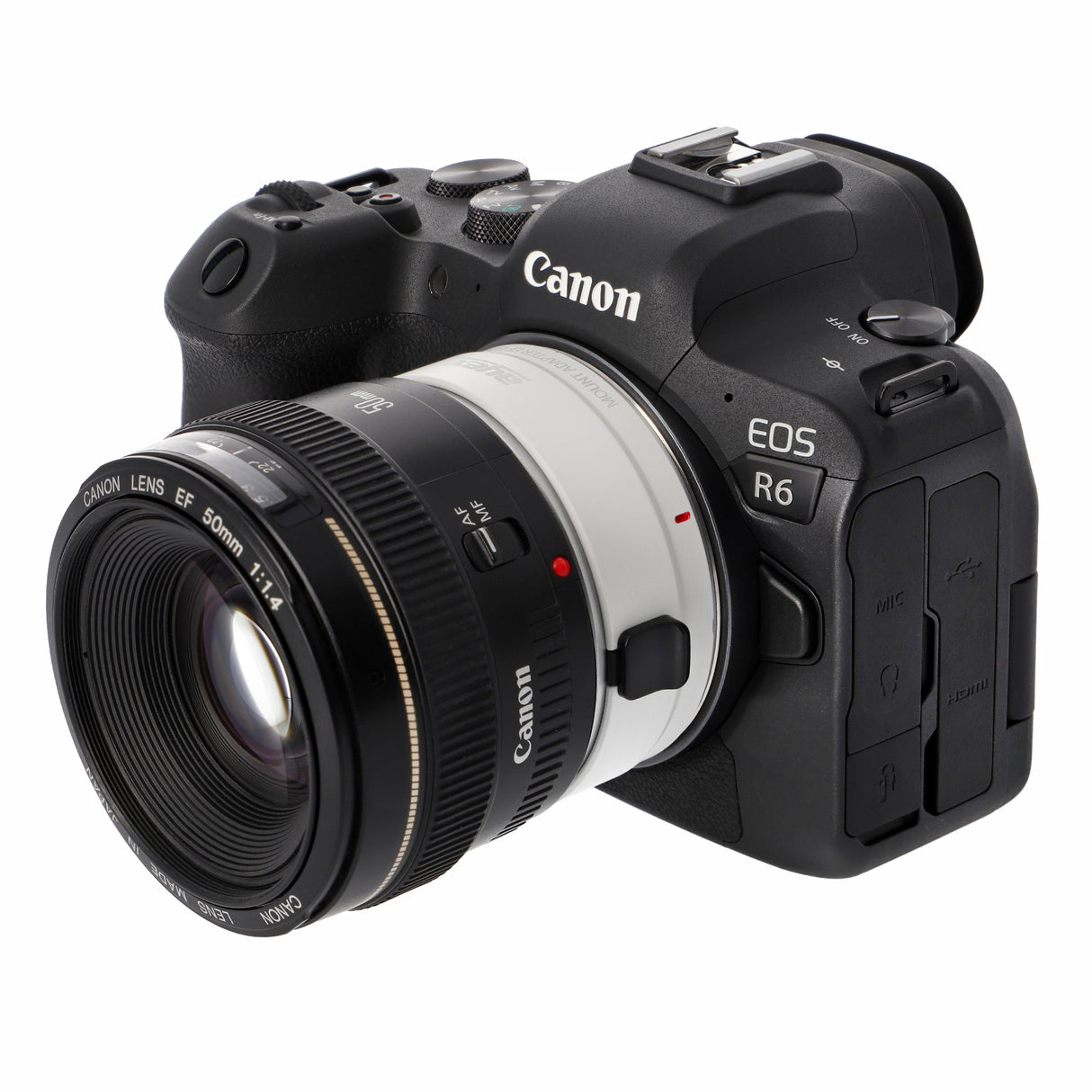 Objektivadapter AF Autofokus Canon Perfekt für EF- und EF-S-Objektive EF-EOSR Weiß