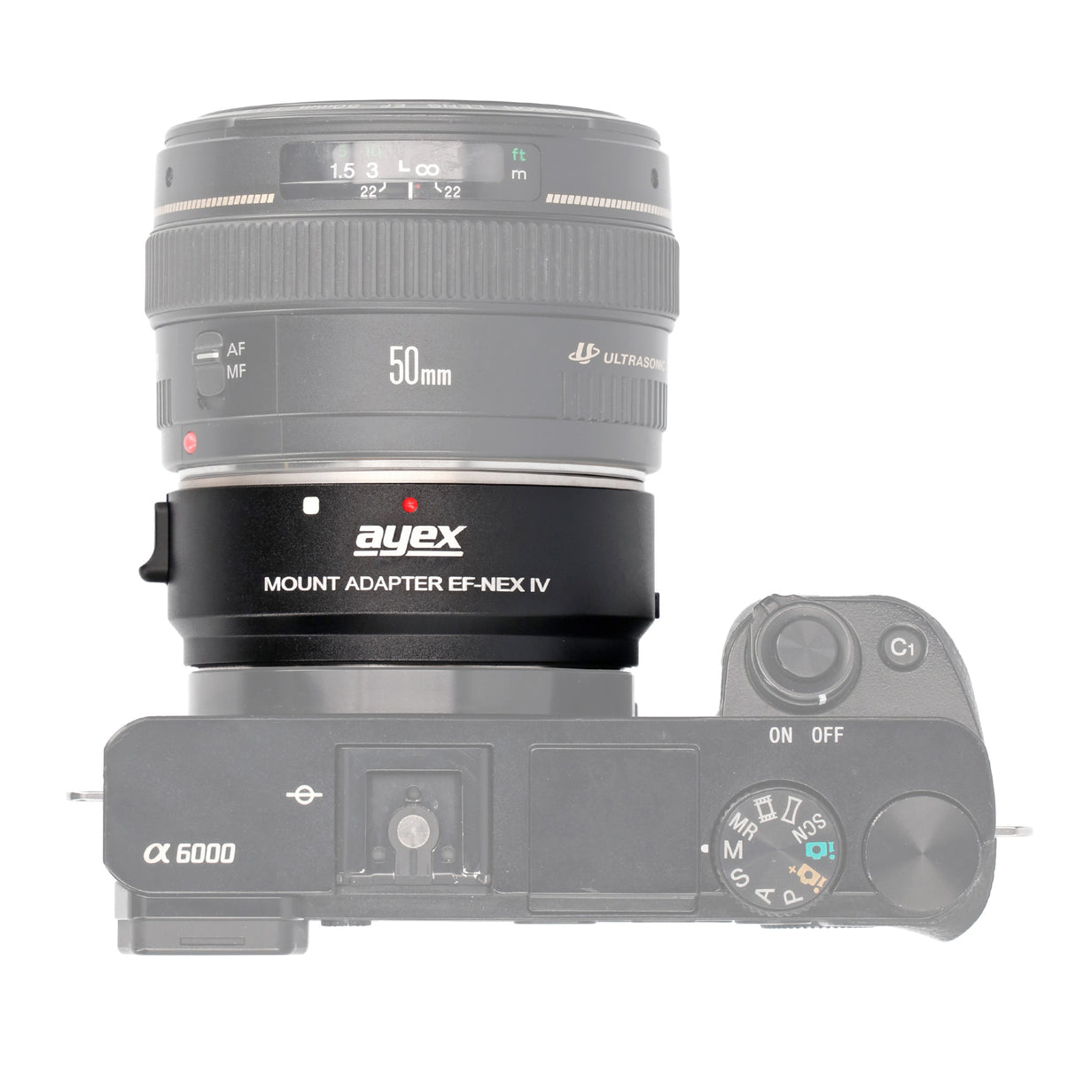 Highspeed Objektivadapter Canon EF an Sony E-Mount Dual Autofokus Phasenerkennung EF-NEX IV