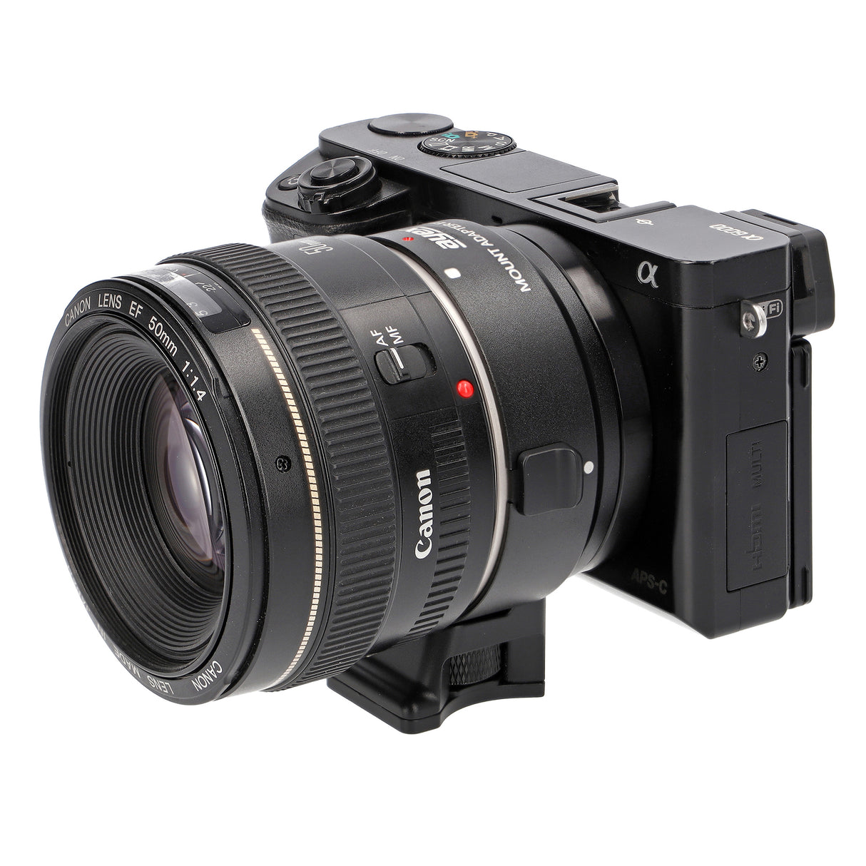 Highspeed Objektivadapter Canon EF an Sony E-Mount Dual Autofokus Phasenerkennung EF-NEX IV