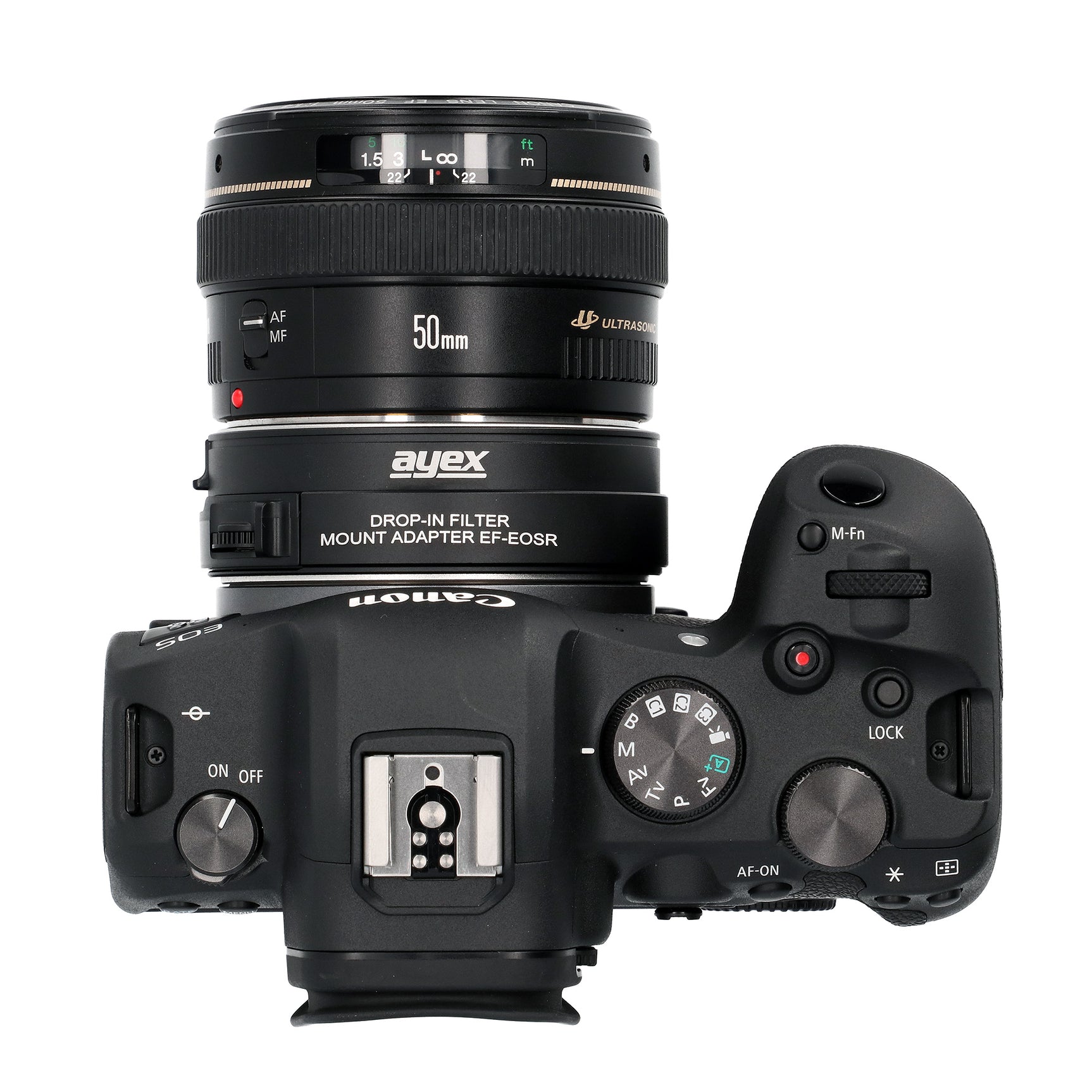 Objektivadapter mit Drop-In ND Filter für Canon EF-S Objektive an EOS RF Mount Autofokus EFTR-II