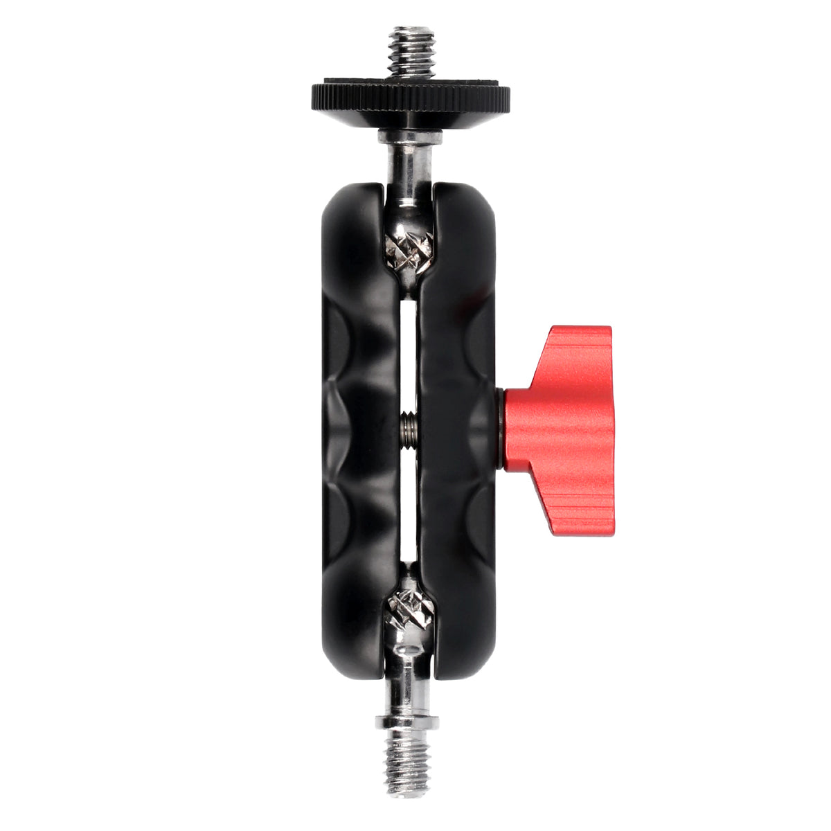 Metall Doppel-Kugelkopf aus Aluminium - Magic Arm Adapter 1/4 Zoll für Kamera & Zubehör