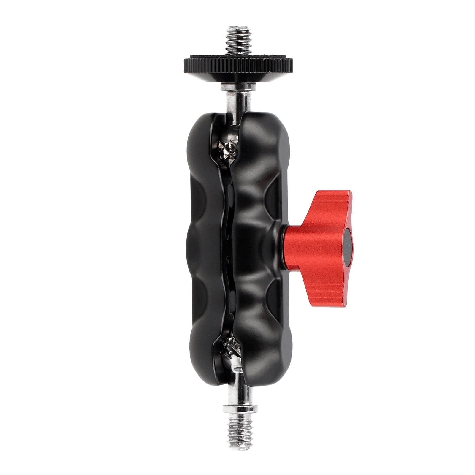 Metall Doppel-Kugelkopf aus Aluminium - Magic Arm Adapter 1/4 Zoll für Kamera & Zubehör