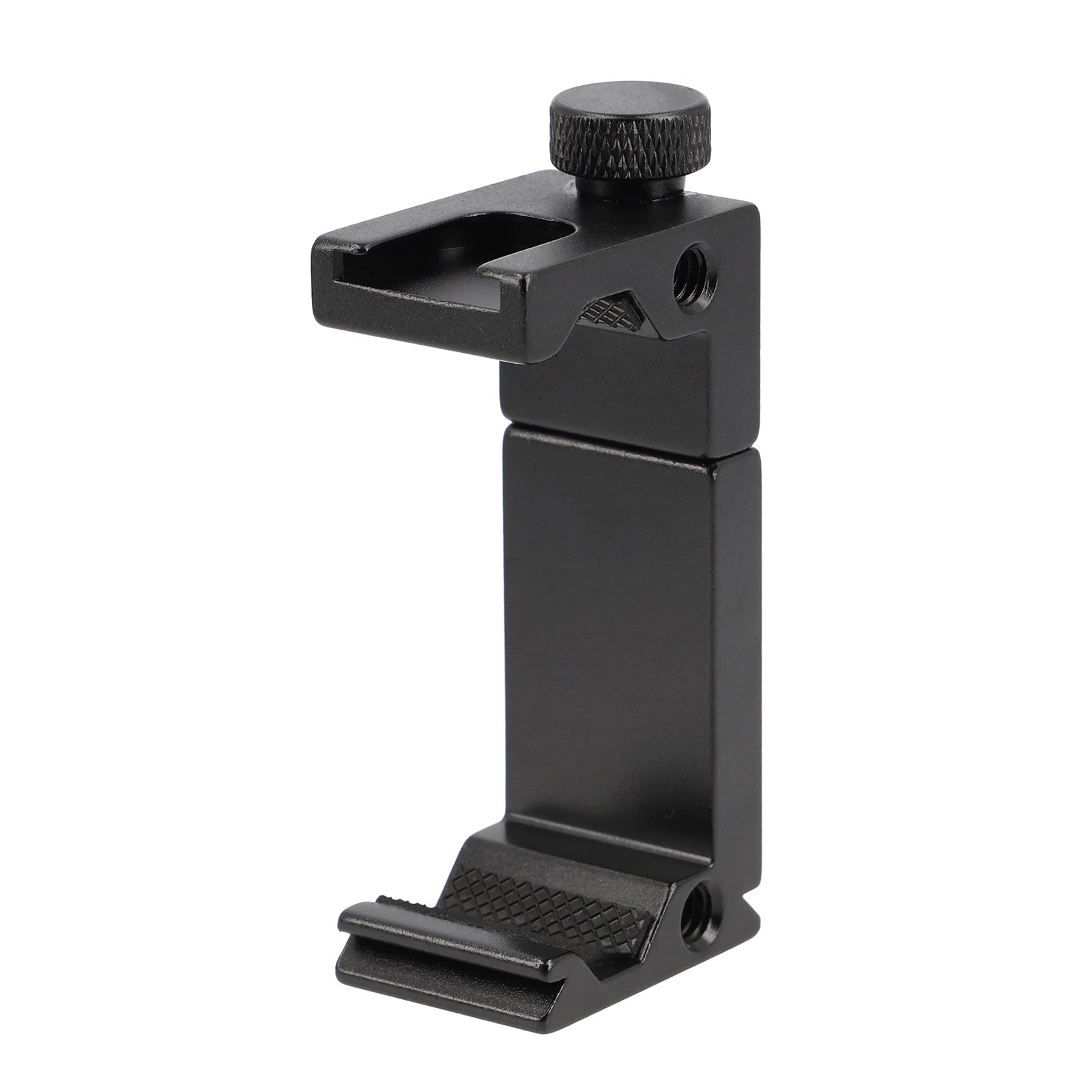 Metall Smartphone Halter Blitzschuh & 1/4 Zoll Robuster Handy Stativadapter für Mikrofon, LED-Licht & Vlogging
