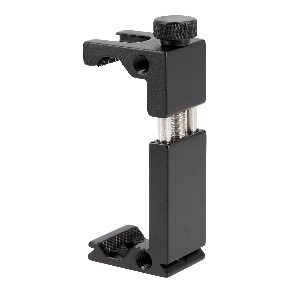 Metall Smartphone Halter Blitzschuh & 1/4 Zoll Robuster Handy Stativadapter für Mikrofon, LED-Licht & Vlogging