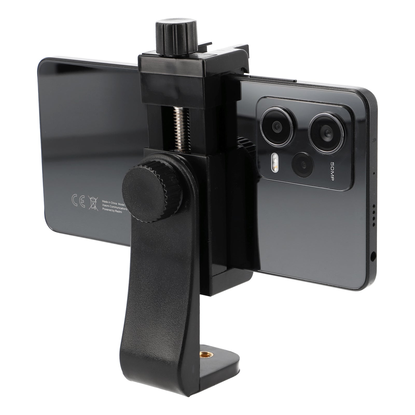 Universal Smartphone Halterung mit Blitzschuh & Stativgewinde - Handyhalter für Tripod, Ringlicht & Vlogging