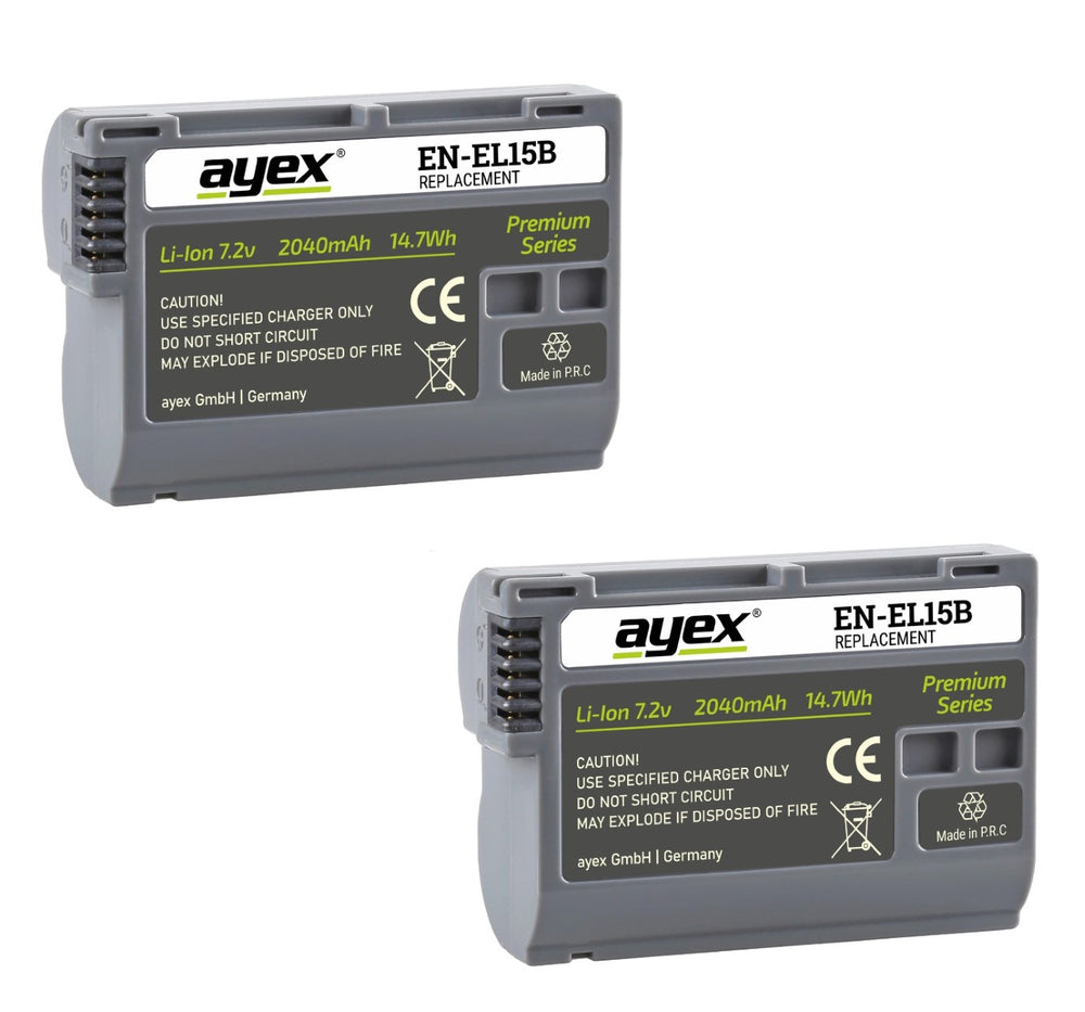 Batteriegriff Set für Nikon D850 wie MB-D18 + 2x EN-EL15B Akku + 1x USB Dual Ladegerät