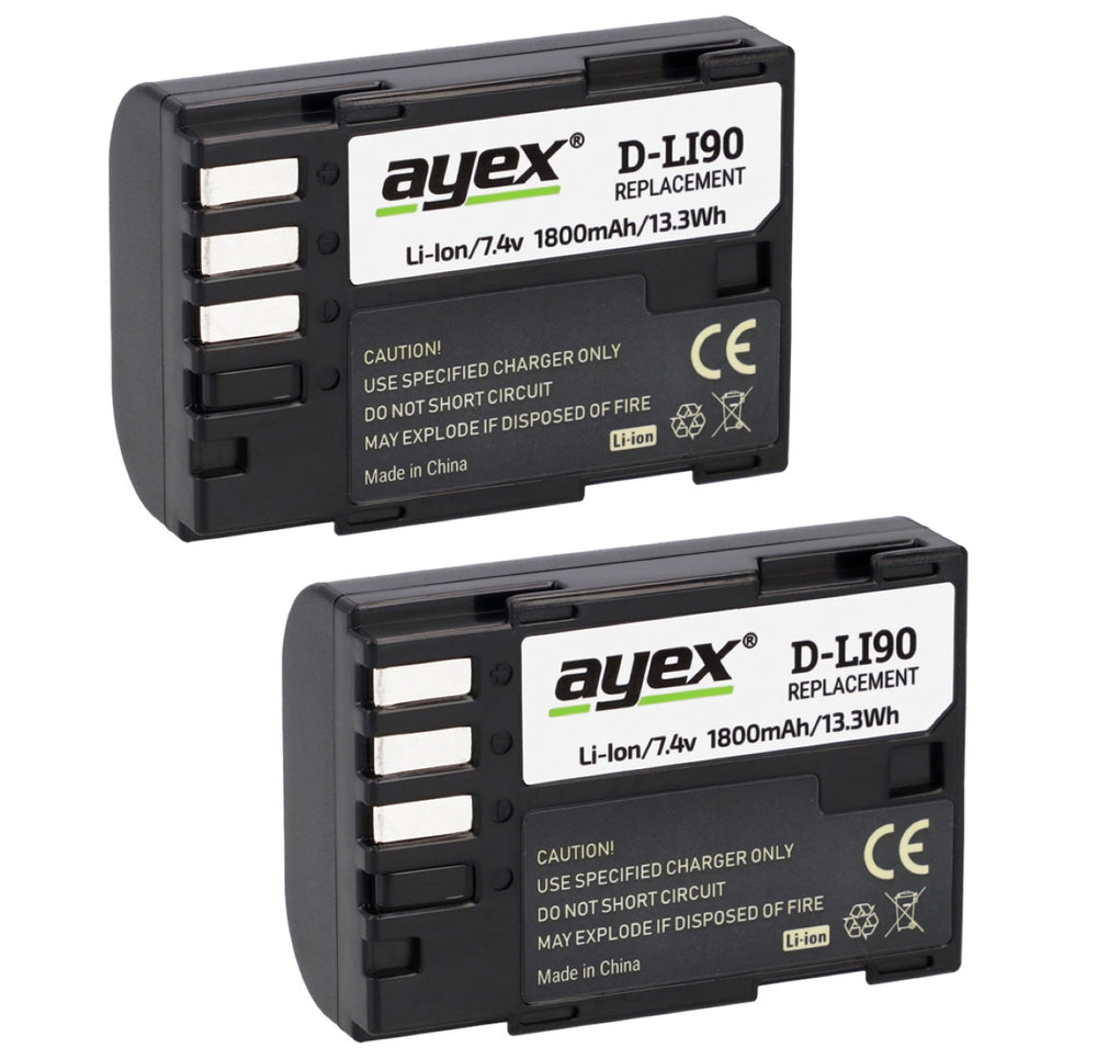Batteriegriff Set für Pentax K-7 K-5 K-5 II K-5 IIs ähnlich D-BG4 + 2x D-Li90 Akku
