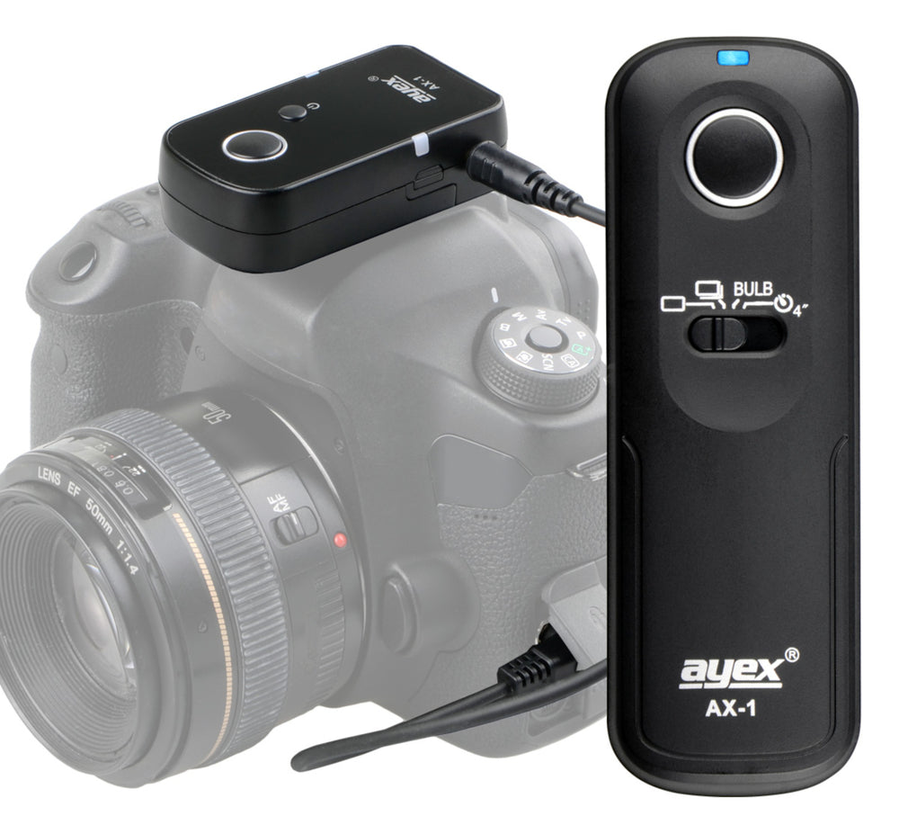 Funk Fernauslöser AX-1 RS-2 zB Panasonic DMC-FZ2500 DS1 G85 G7 GX8 DC-GH5S G9 FZ250 Auslösung Serie Bulb Delay