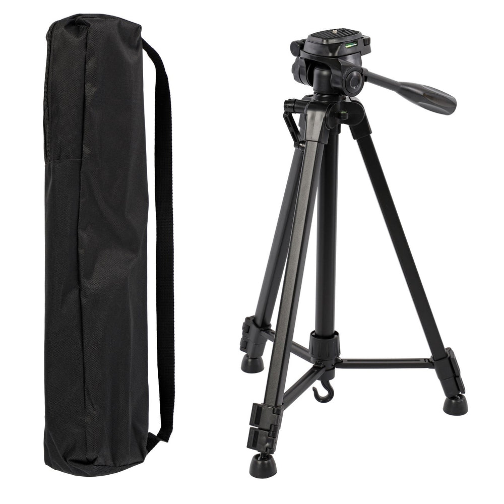 Kamerastativ mit 3-Wege-Kopf höhenverstellbar bis 163 cm leicht & stabil bis 5 kg