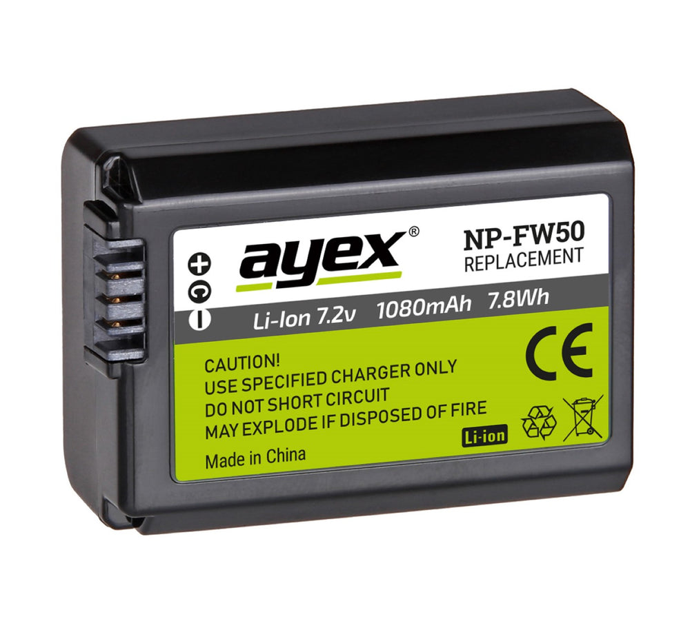 NP-FW50 Akku 2er Set für Sony NEX & Alpha zB A7S A7RII A7II A6500 NEX 7 RX10