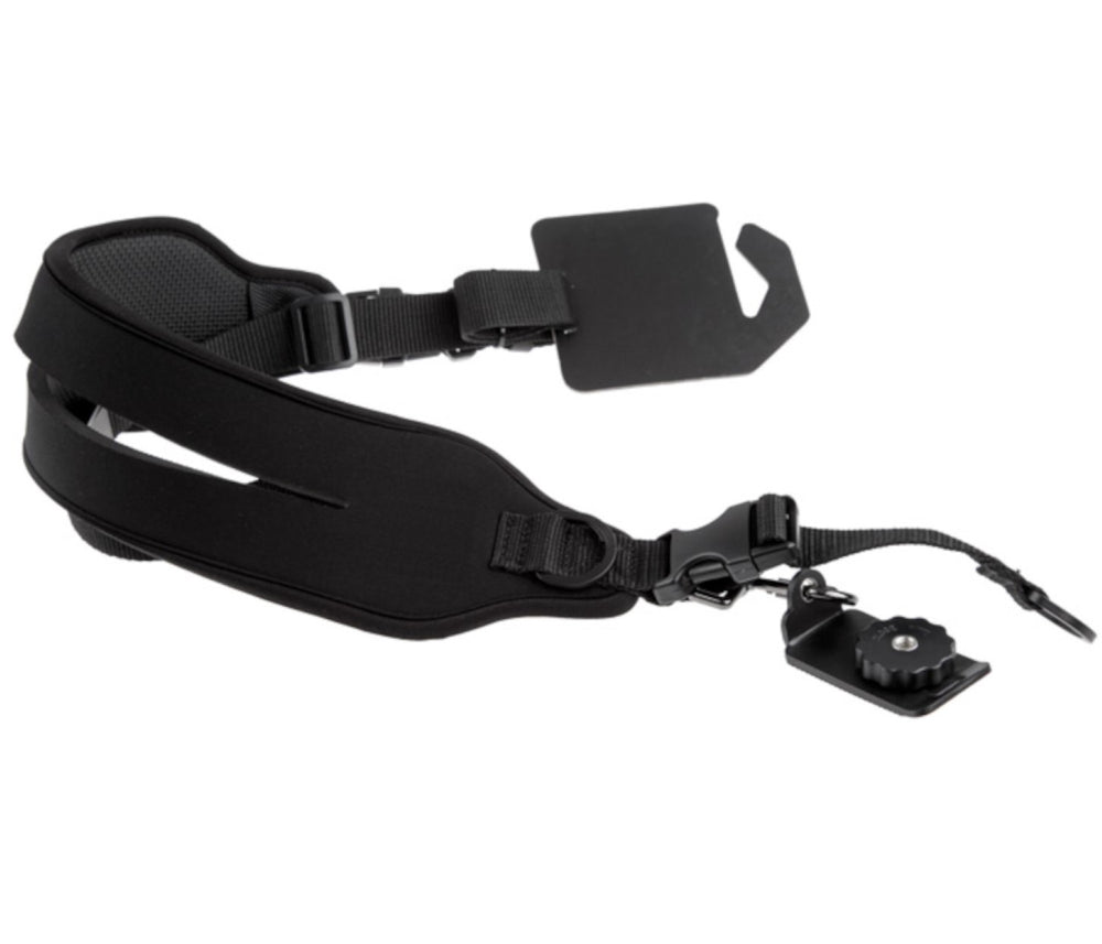 Profi Neopren Kameragurt mit individuell verstellbaren Gurte + Karabinerhaken Single Quick Strap 3