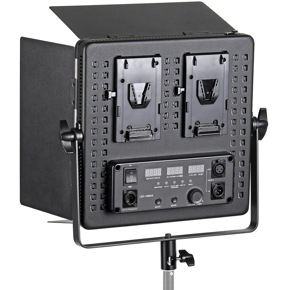 ayex Profi-Videoleuchte mit 1296 LEDs DMX kompatibel inklusive Funk-Fernbedienung