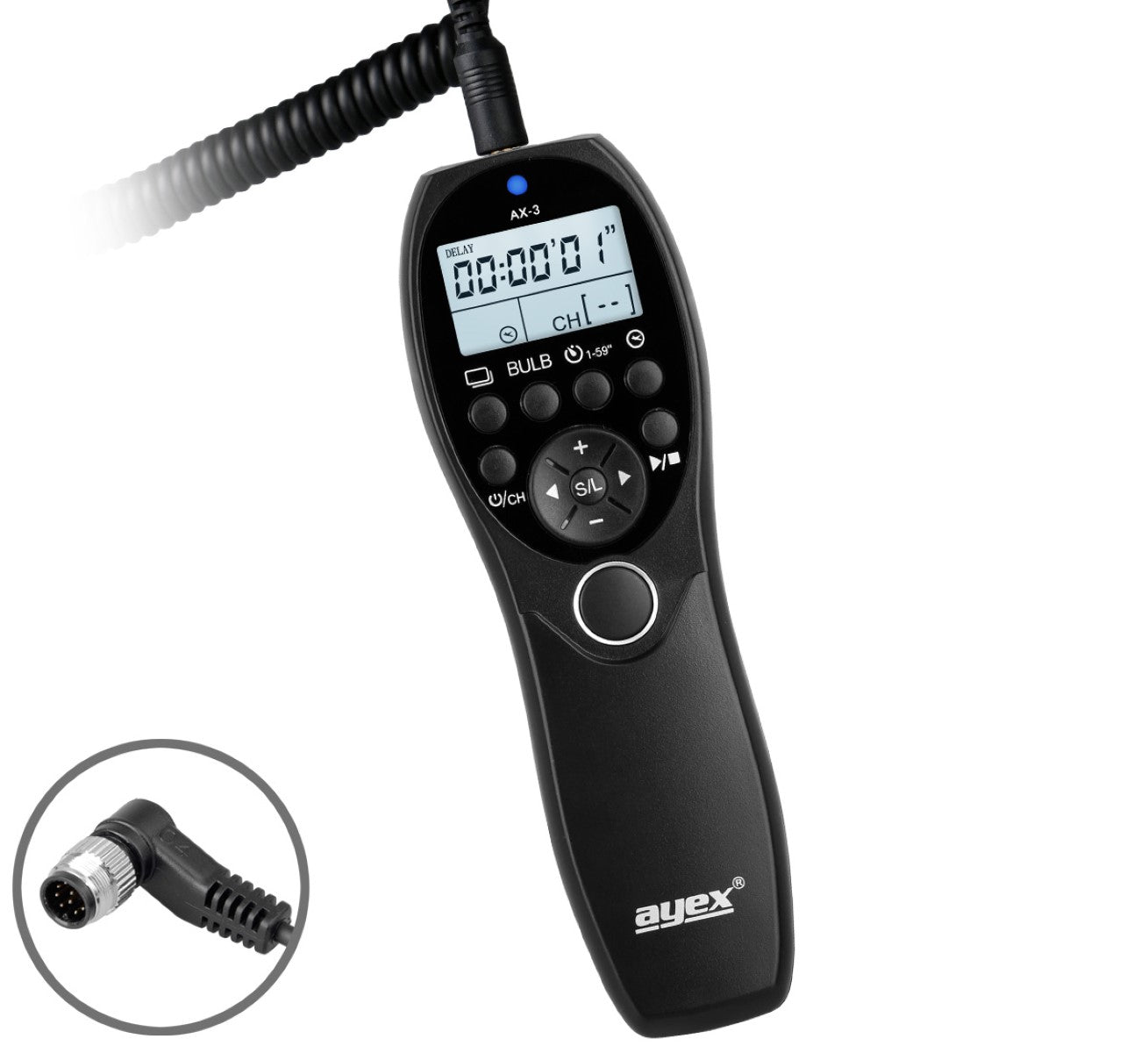 Timer Fernauslöser AX-3 DC0 Nikon Z9 Z8 D850 D810 D700 D5 D4S D3 Intervallauslöser Timelapse Bulb Serienaufnahme