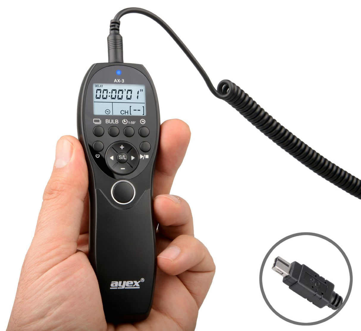 Timer Fernauslöser AX-3 DC2 zB Nikon Z7 Z6 D7500 D7100 D750 D610 D90 D5600 D3300