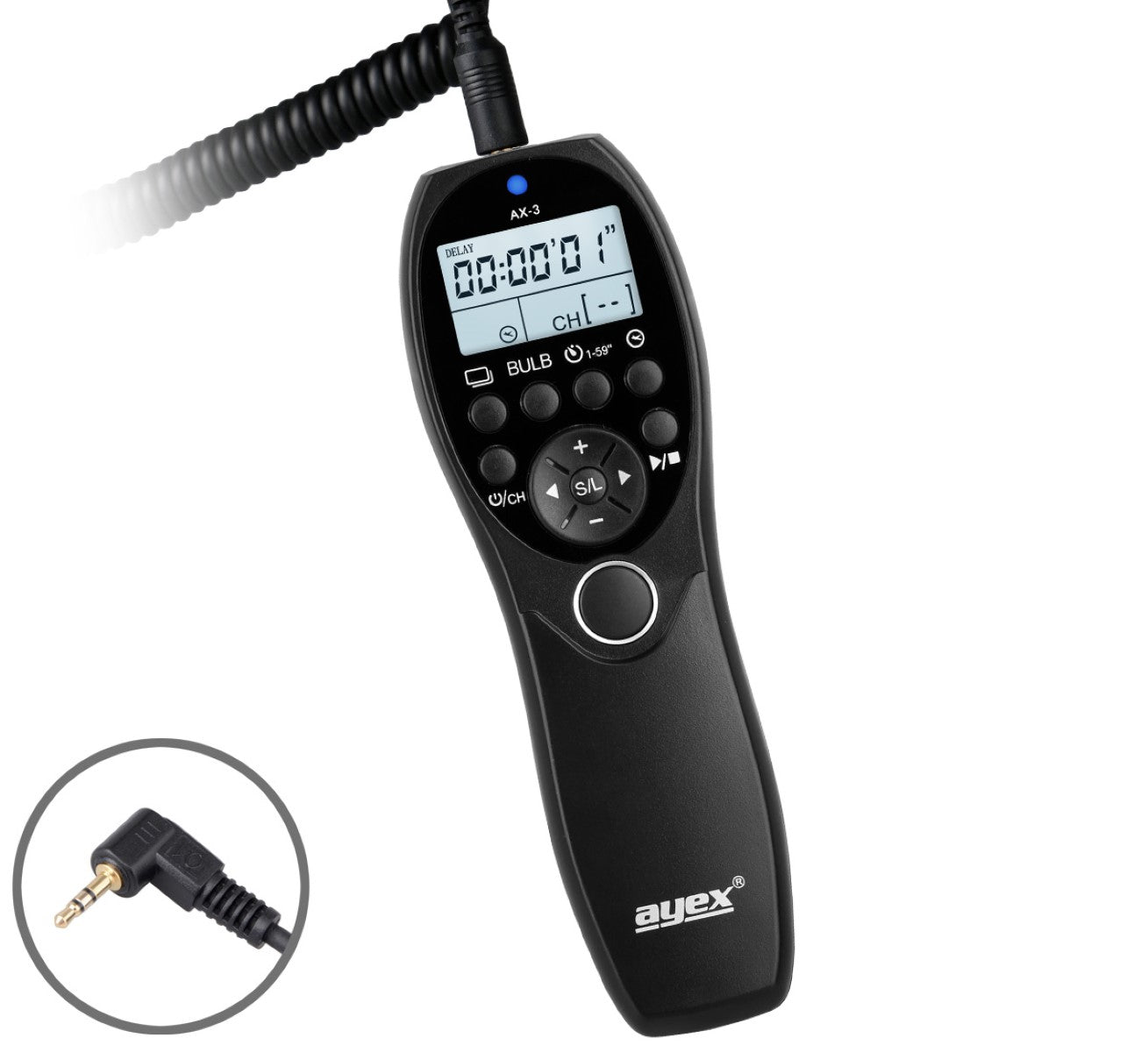 Timer Fernauslöser AX-3 E3 Canon EOS R R6 RP 90D 2000D 850D M6 Intervallauslöser Timelapse Bulb Serienaufnahme