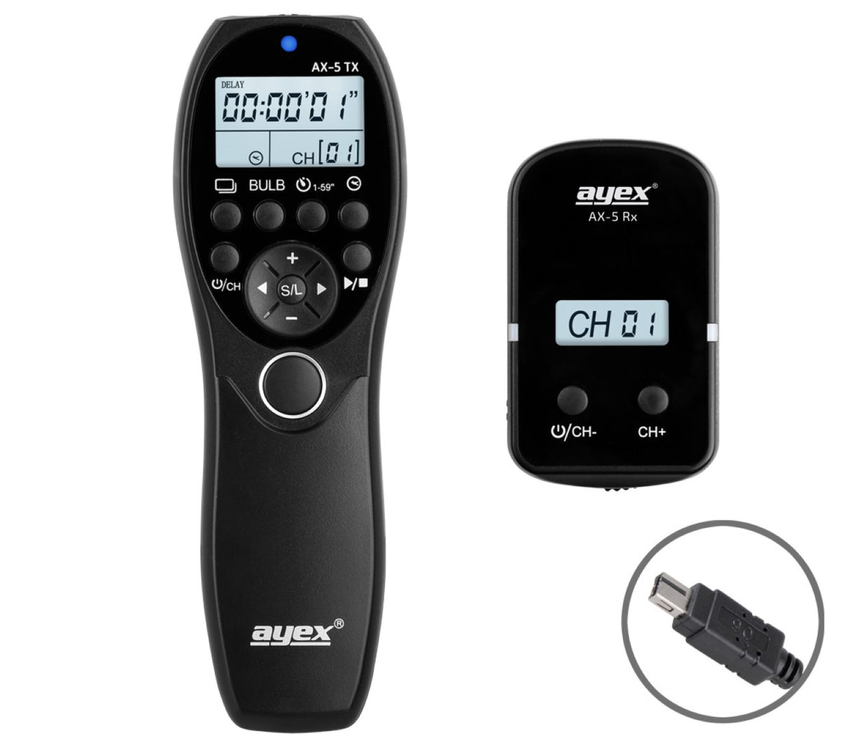Funk Timer Fernauslöser AX-5 DC2 zB Nikon Z7 Z6 D7500 D7100 D750 D610 D90 D5600 D3300