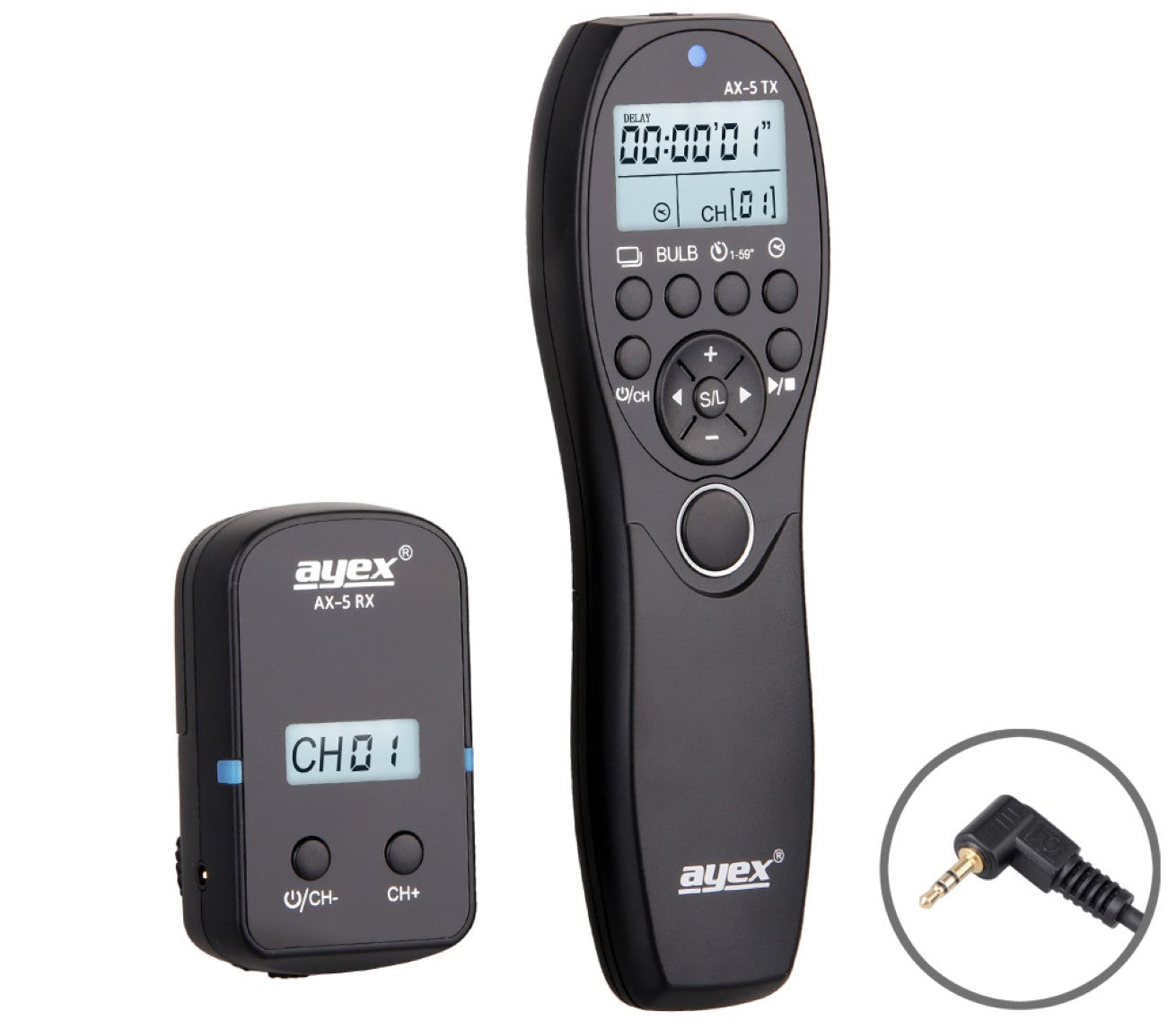 Funk Timer Fernauslöser AX-5 E3 zB Canon EOS R R6 RP 90D 80D 2000D 1500D 850D 760D 650D M6 Serie Bulb Delay Fokussieren