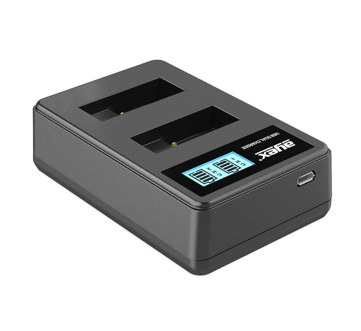 USB Dual Ladegerät für GoPro AHDBT-501 Akkus Hero 8 7 6 5 beleuchtetes Display Ladestandanzeige