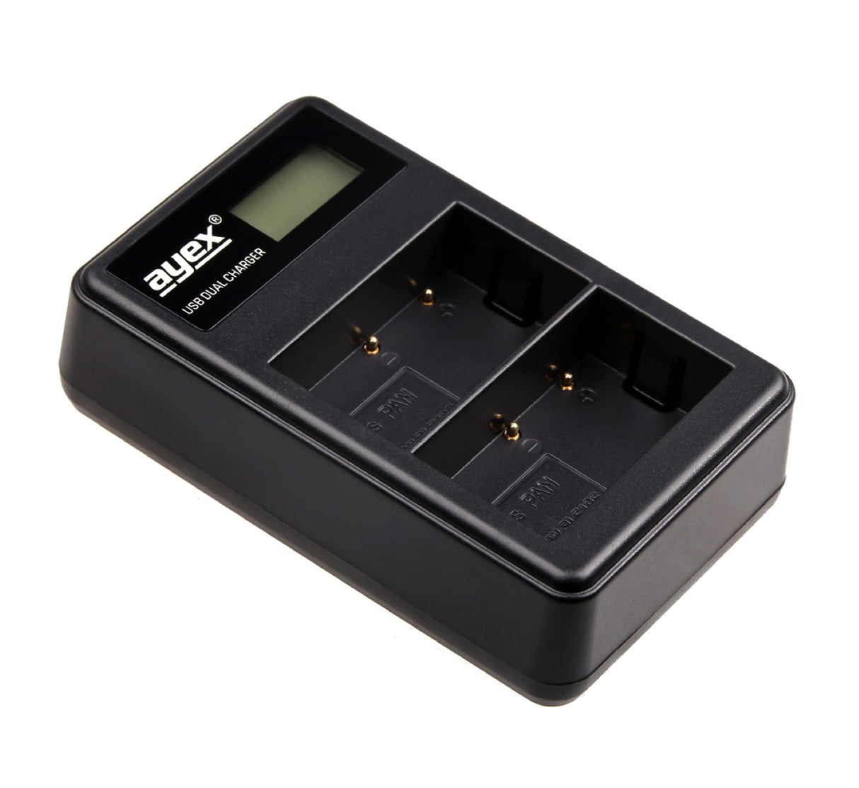 USB Dual Ladegerät für Panasonic DMW-BLF19E Akkus beleuchtetes Display Ladestandanzeige