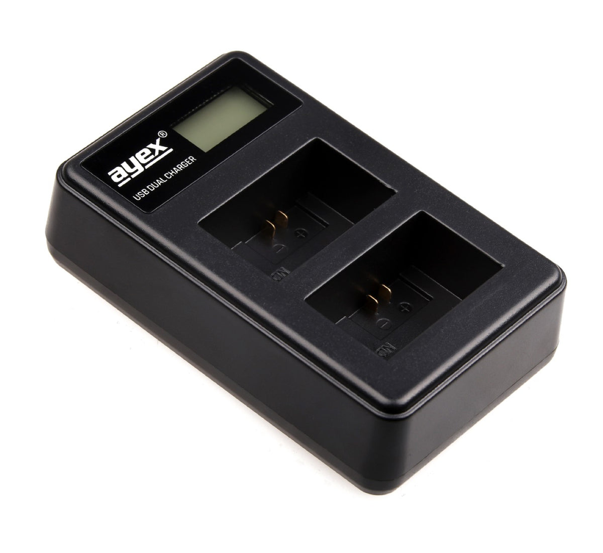 USB Dual Ladegerät für Sony NP-FW50 Akkus beleuchtetes Display Ladestandanzeige