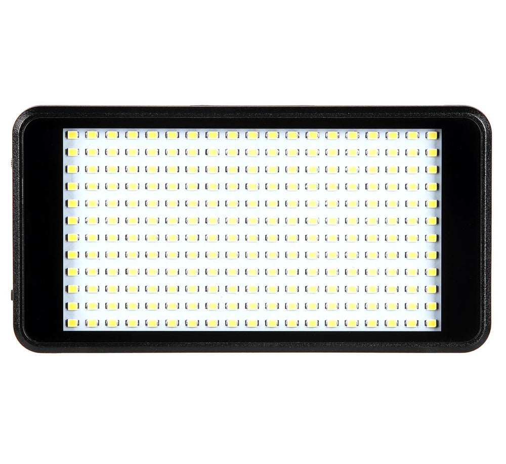 Videoleuchte mit 228 LEDs und Power Bank Funktion und Diffusoren