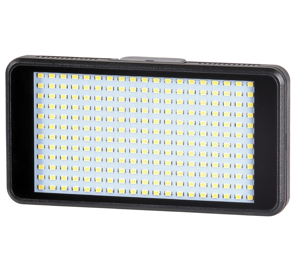 Videoleuchte mit 228 LEDs und Power Bank Funktion und Diffusoren