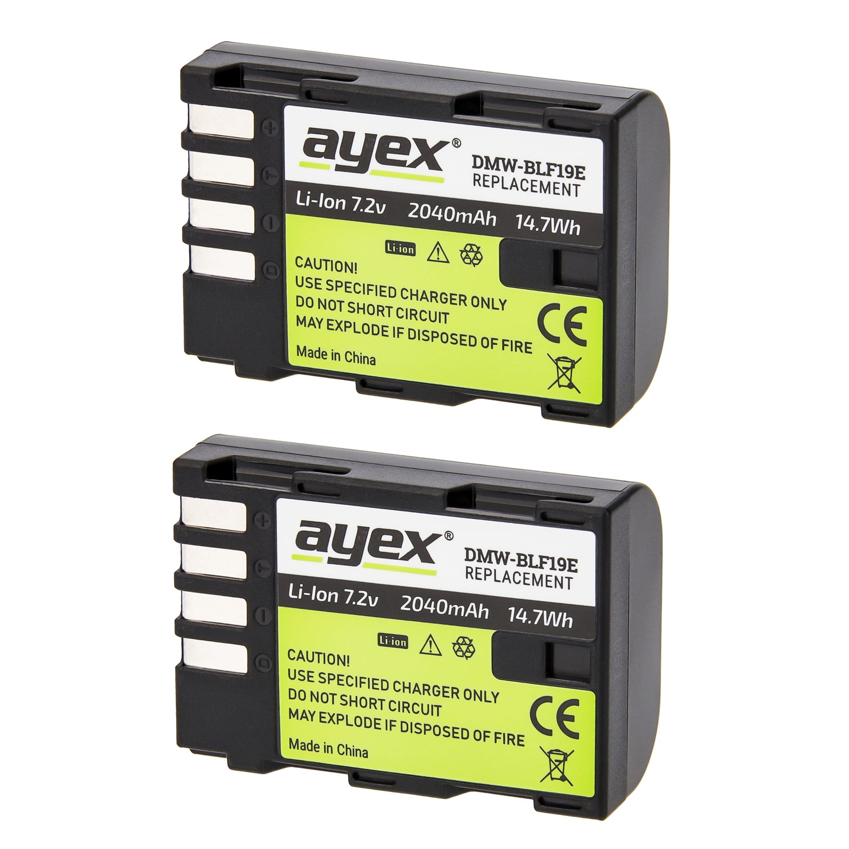ayex Power Set mit 2x DMW-BLF19E Akku für Panasonic + 1x USB Dual Ladegerät