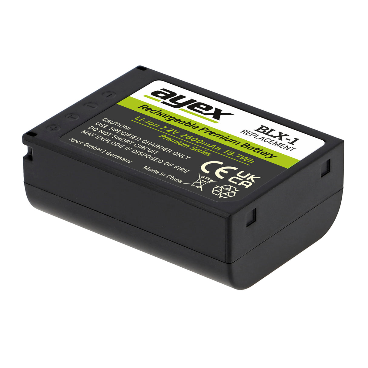 ayex BLX-1 Akku Premium Series Ersatzakku für OM System OM-1 OM-3 OM-1 Mark II