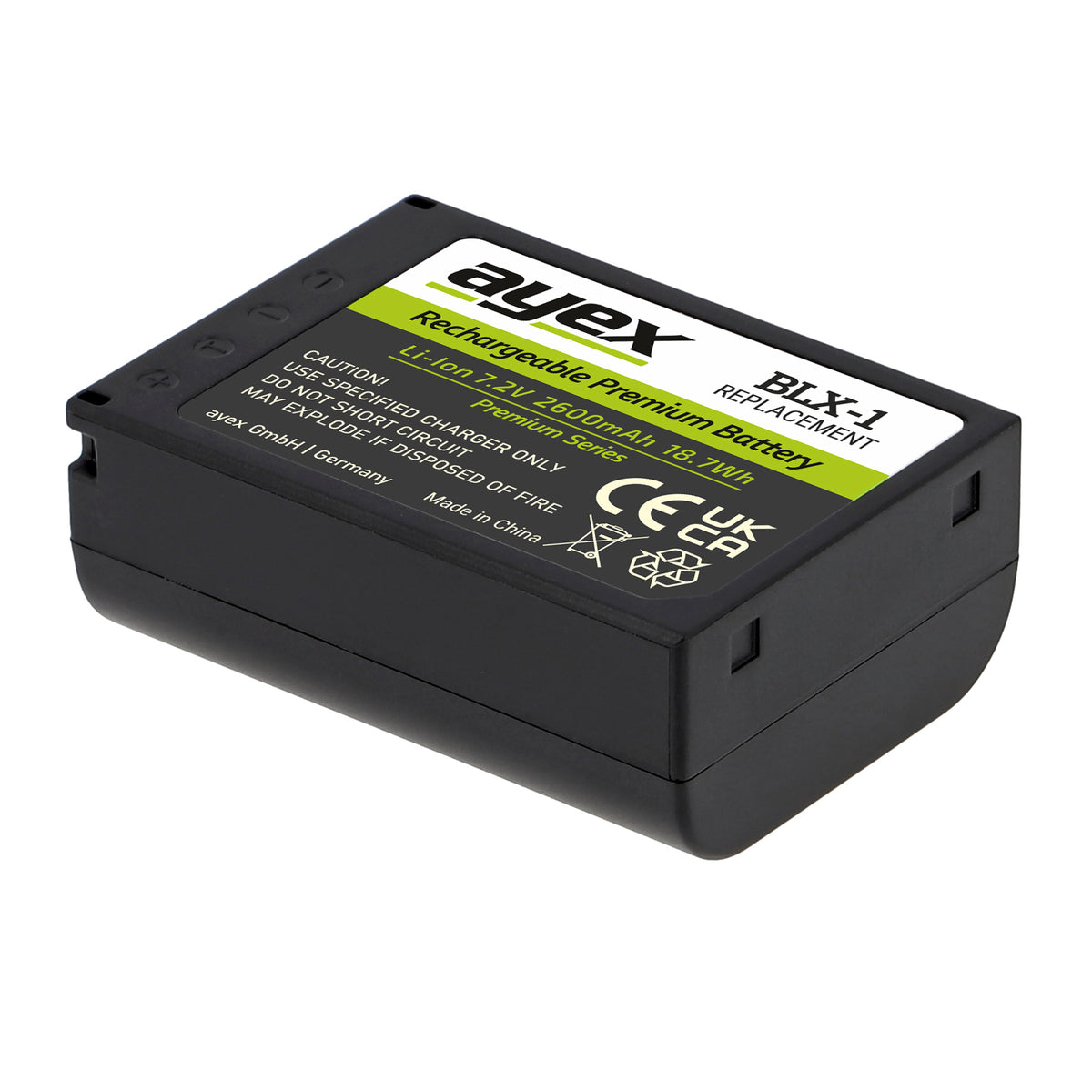 ayex BLX-1 Akku Premium Series Ersatzakku für OM System OM-1 OM-3 OM-1 Mark II