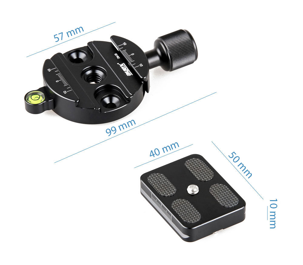 Klemme mit Schnellwechselplatte Arca-Swiss kompatibel DM-55
