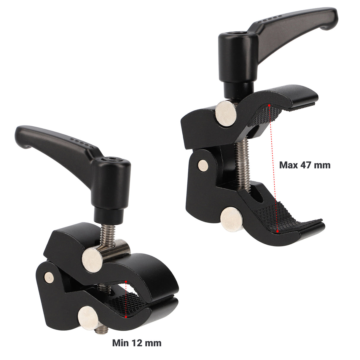 Multifunktionsklemme Super Clamp Halterung für Rohre, Tische & Stative bis 47 mm