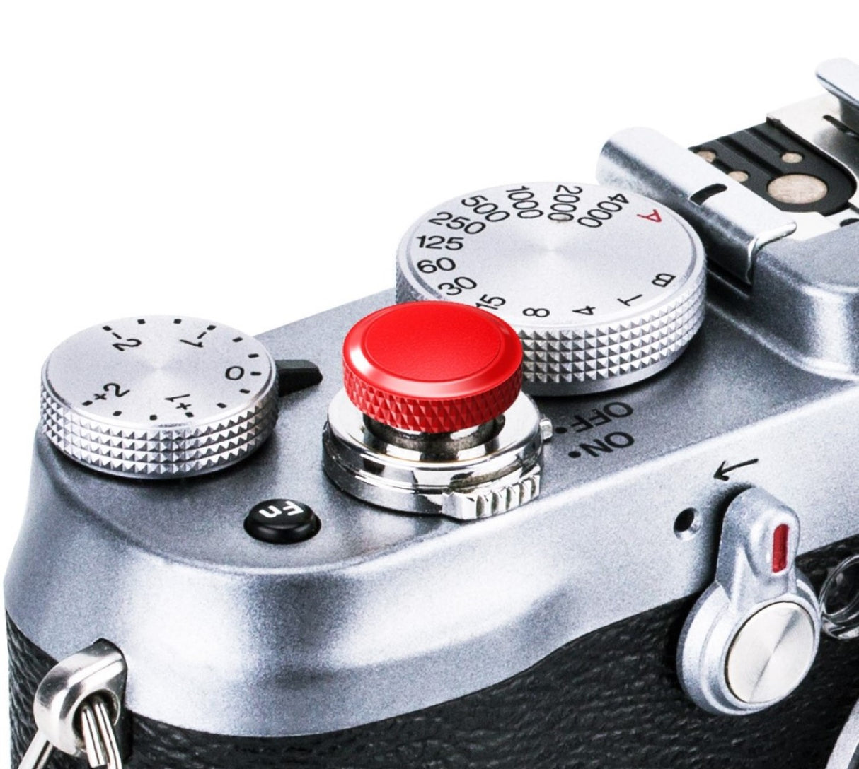 Deluxe Soft Release Button Kupfer & Silikon Rot Inklusive 2 Gummiringe