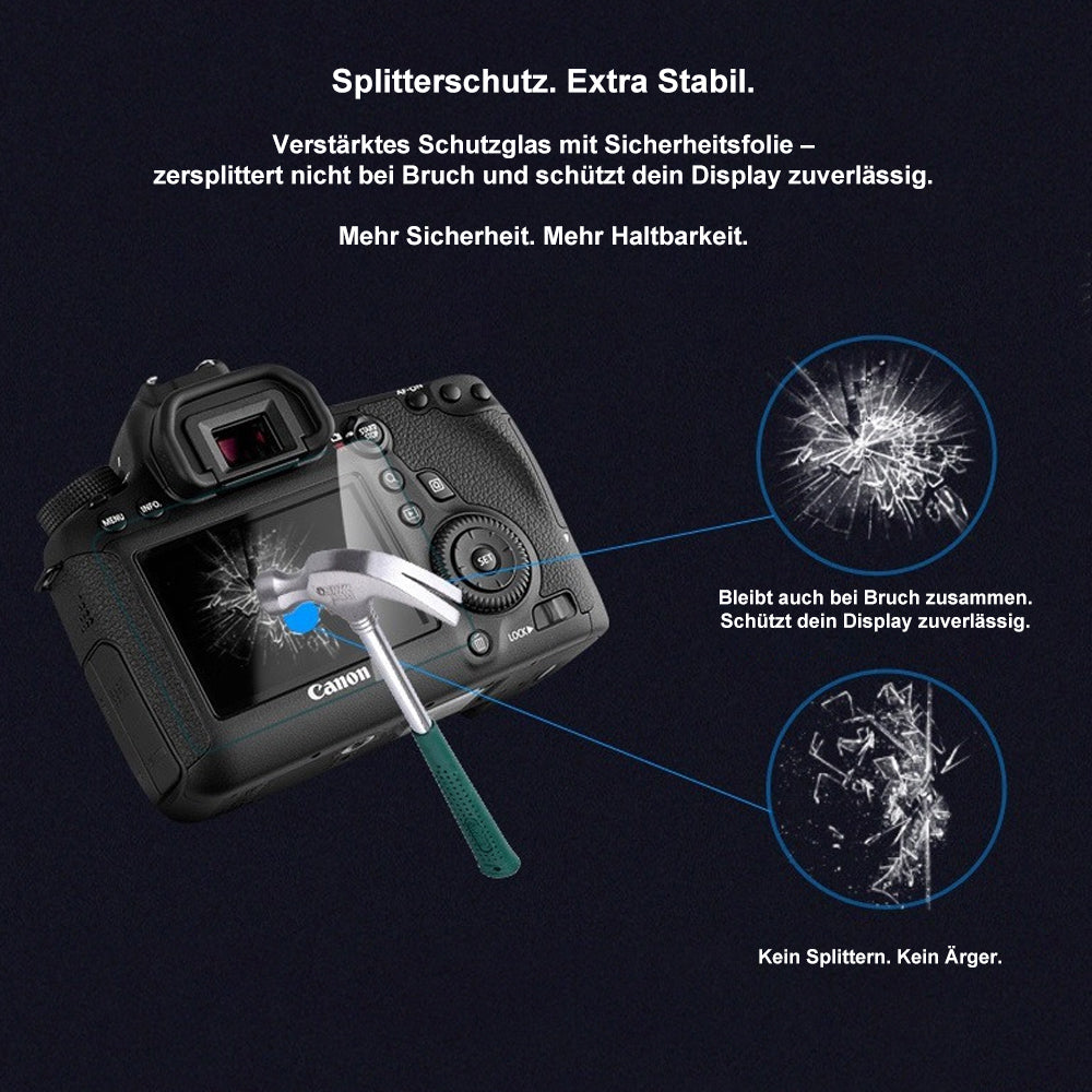 Display-Schutzglas für Canon EOS 5D Mark III, 5D Mark IV, 5DS R, 5DS, 1D X – 0,3 mm 9H gehärtetes Glas 3 Stück