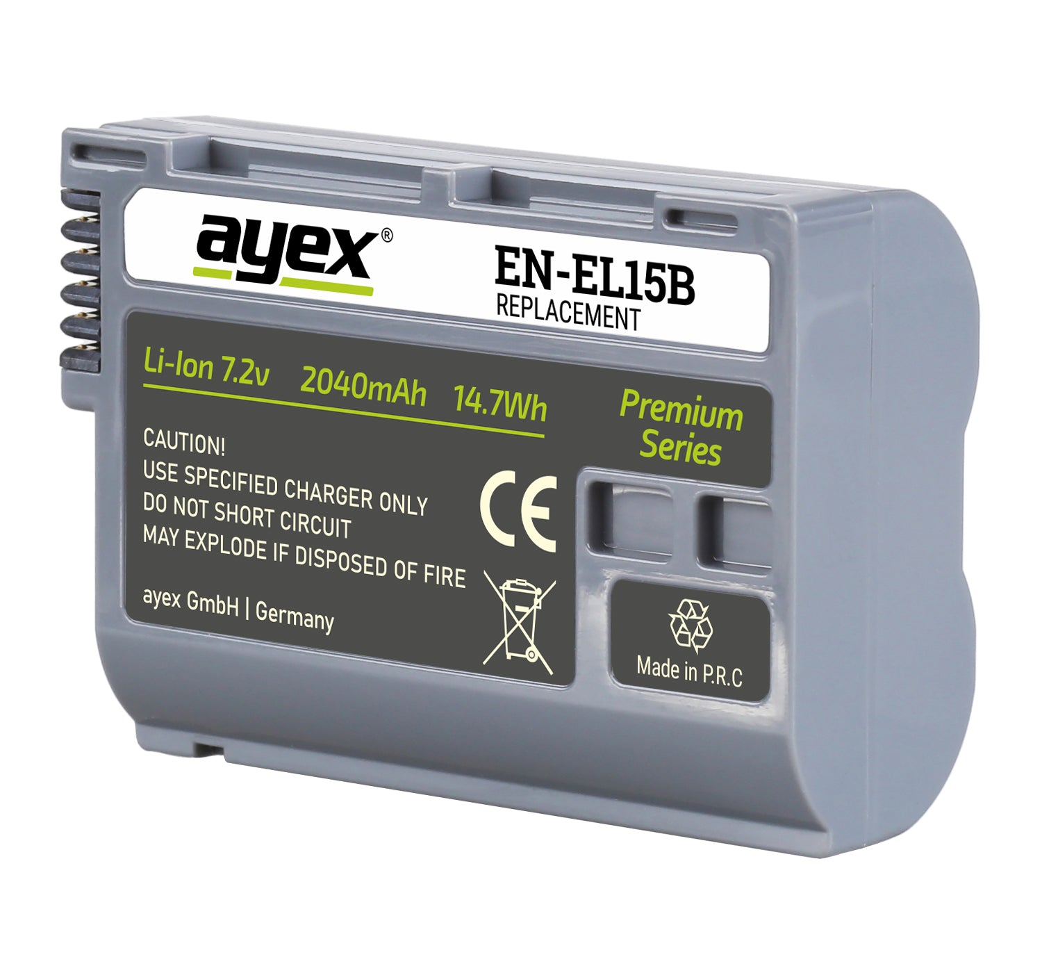 EN-EL15B Akku für Nikon Z8 Z7II Z7 D7500 D7000 D600 D750 V1 D800E lange Laufzeit 2040mAh