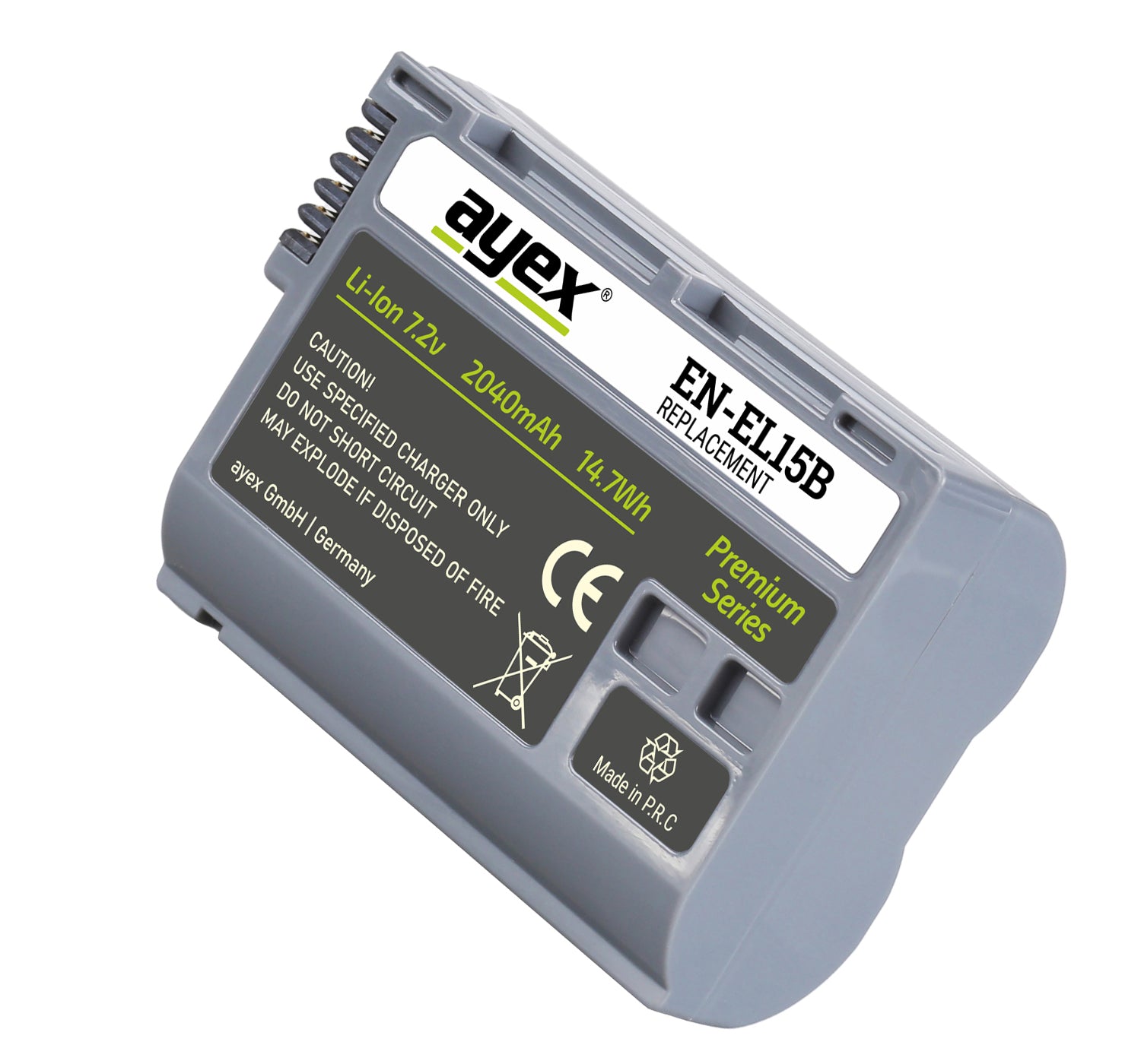 EN-EL15B Akku für Nikon Z8 Z7II Z7 D7500 D7000 D600 D750 V1 D800E lange Laufzeit 2040mAh